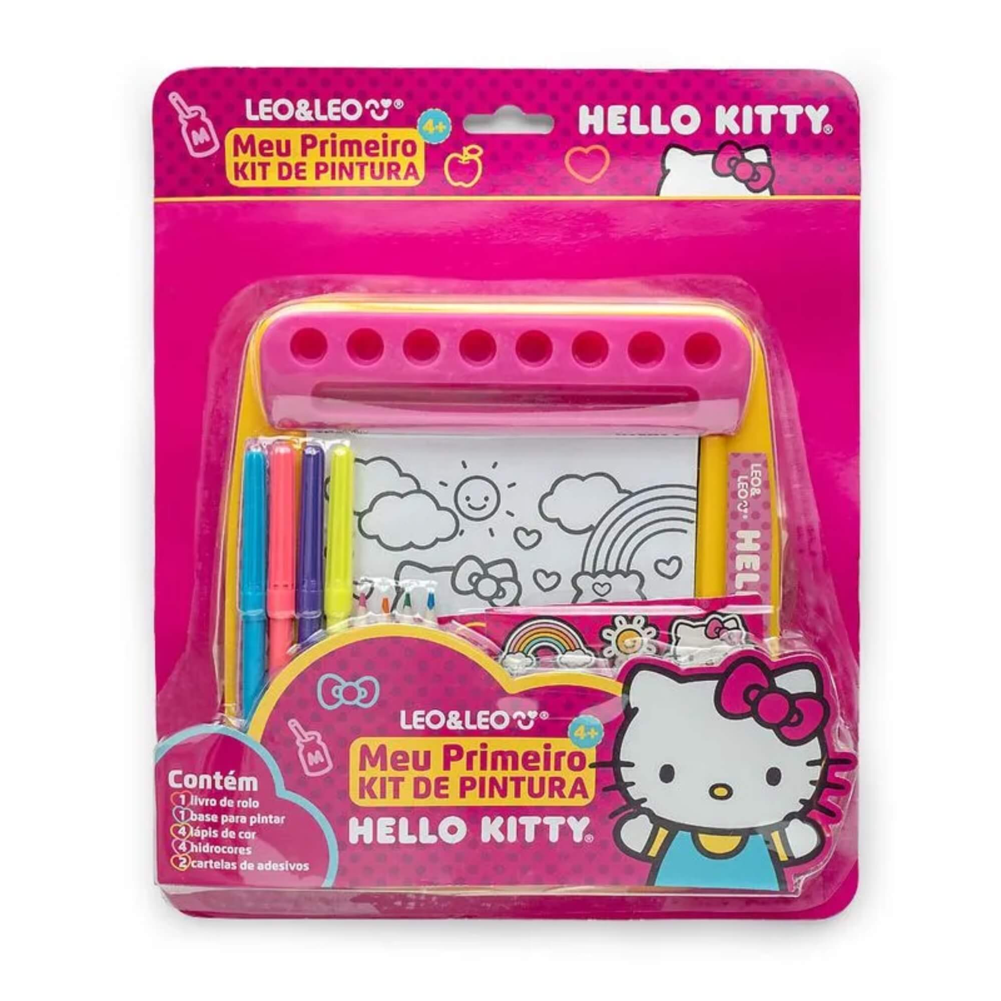 Meu Primeiro Kit de Pintura Hello Kitty: Livro Caneta Lápis e Adesivo Leo&Leo Leonora - 91718