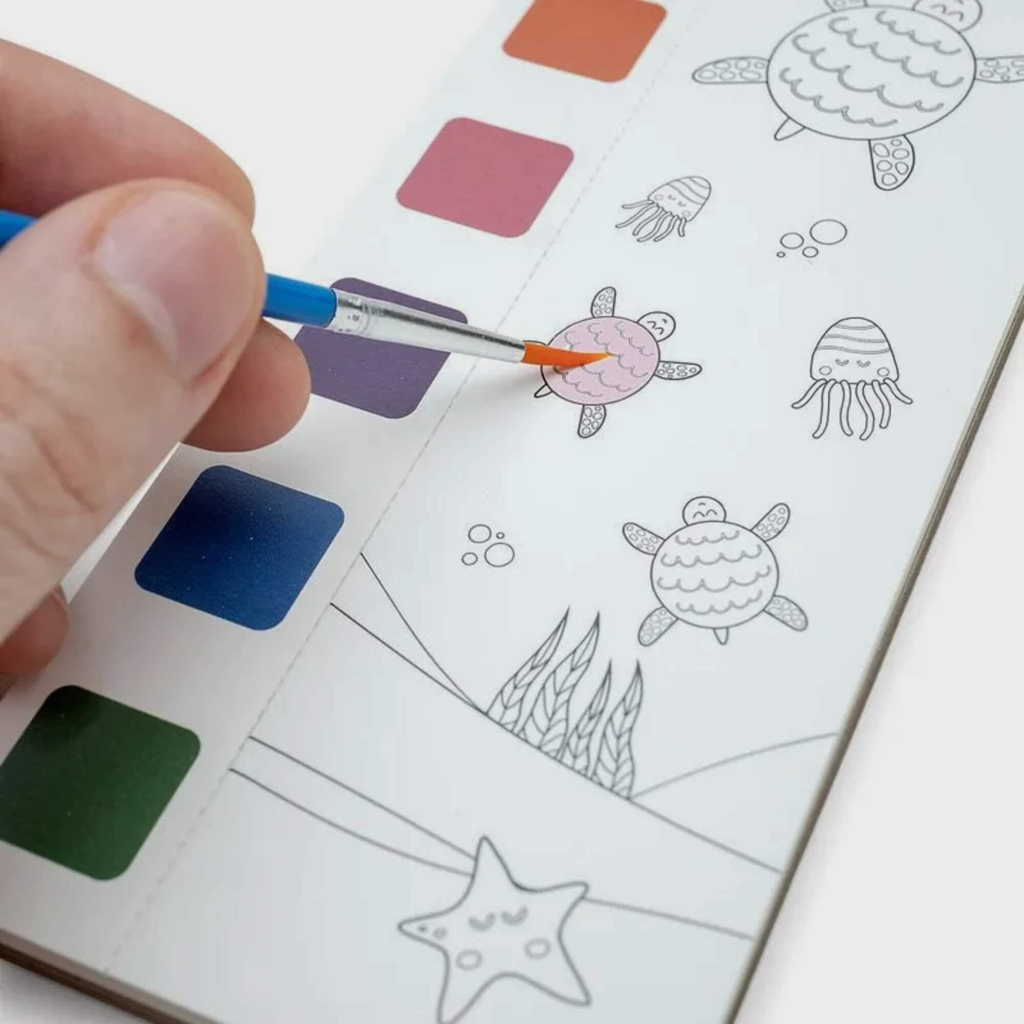 Bloco de Colorir com Aquarela + Pincel Fundo do Mar Leo&Leo Leonora - 91823