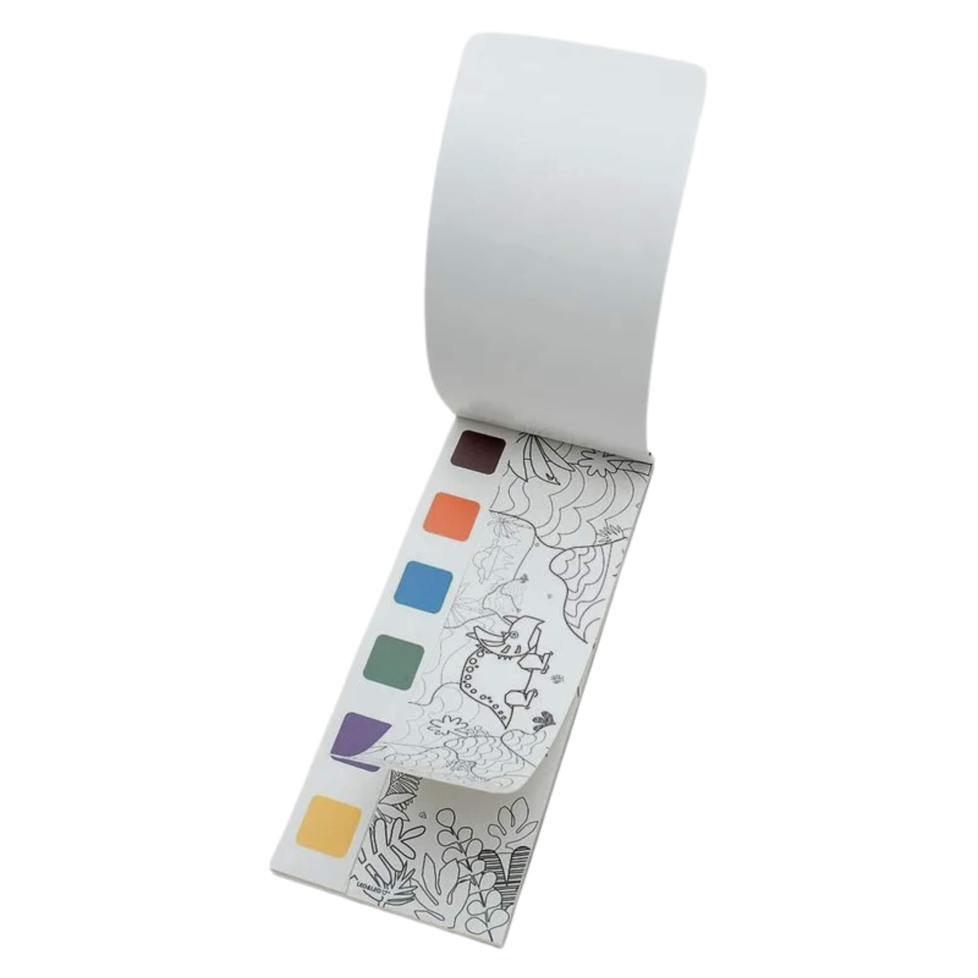 Bloco de Colorir com Aquarela + Pincel Dino Leo&Leo Leonora - 91824