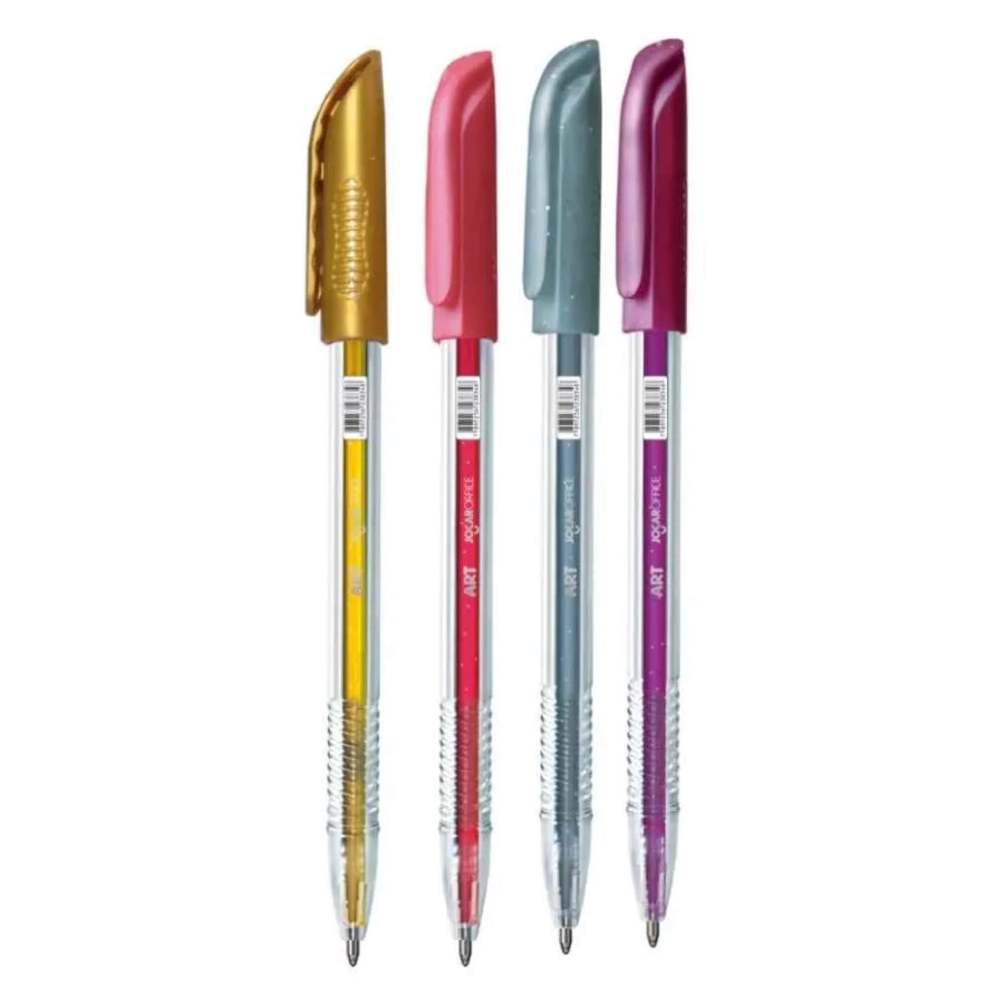 Caneta Gel Art 1.0 Glitter - Dispenser c/ 40 Unid. Sortidas Jocar Office Leonora - 97933