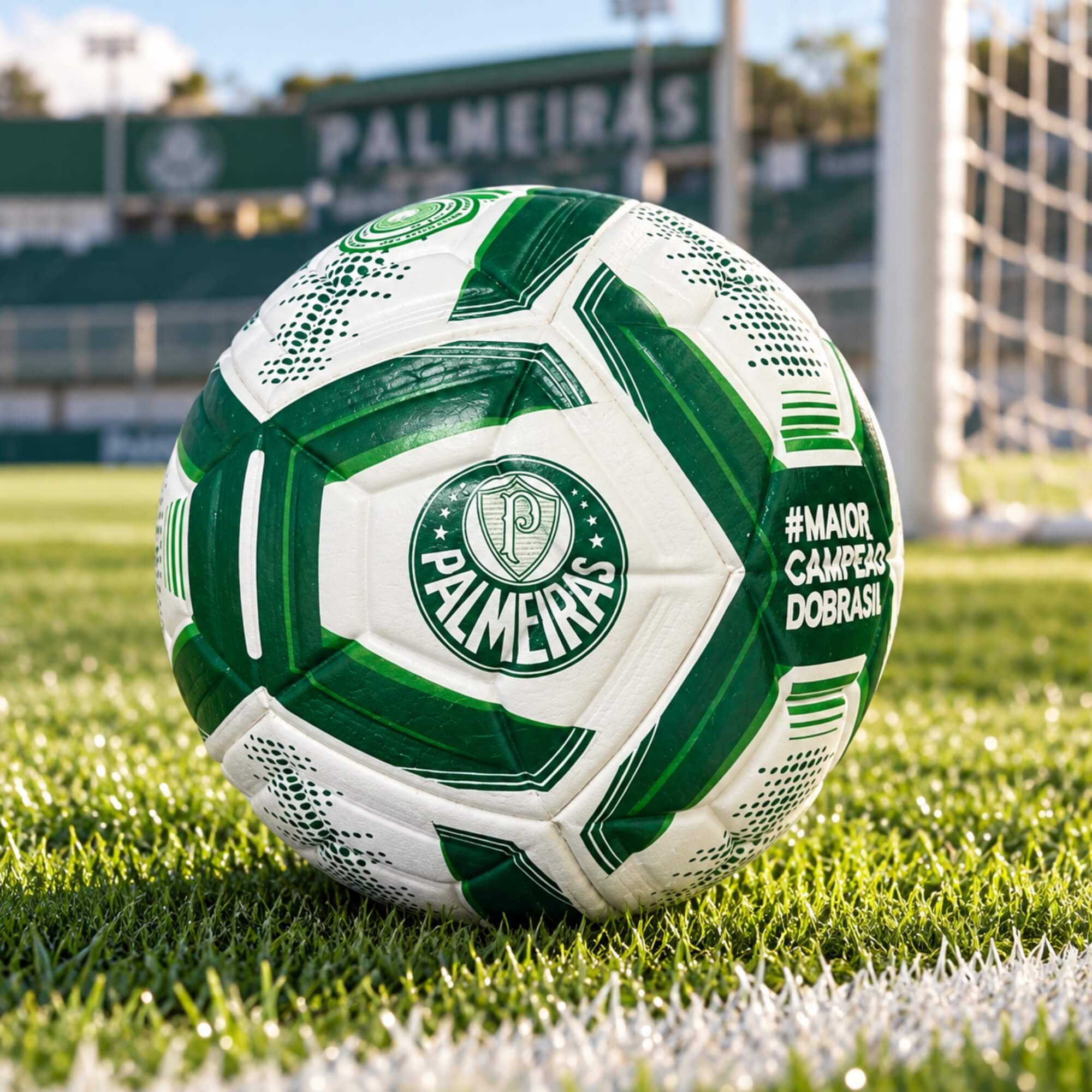 Bola De Futebol Campo Gramado Número 5 Palmeiras PVC/PU Futebol e Magia - 3976