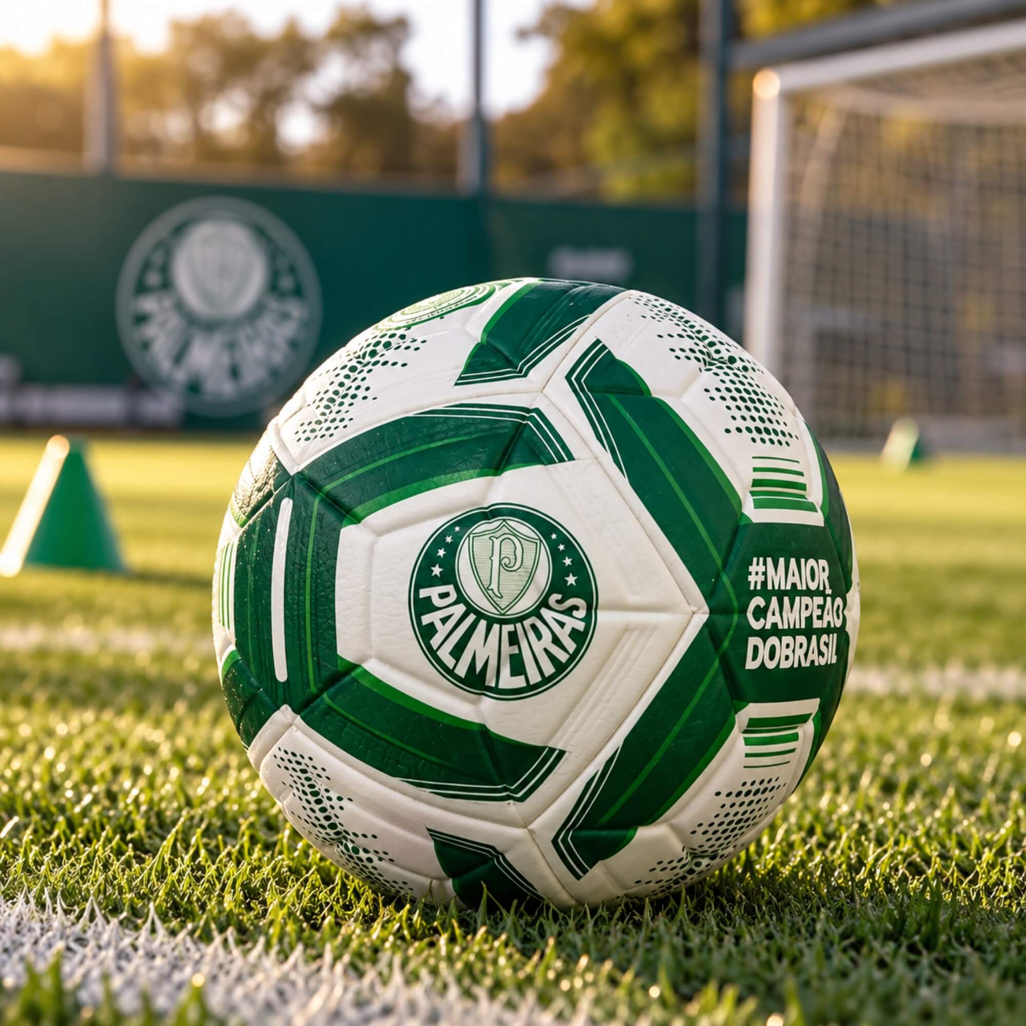 Bola De Futebol Campo Gramado Número 5 Palmeiras PVC/PU Futebol e Magia - 3976