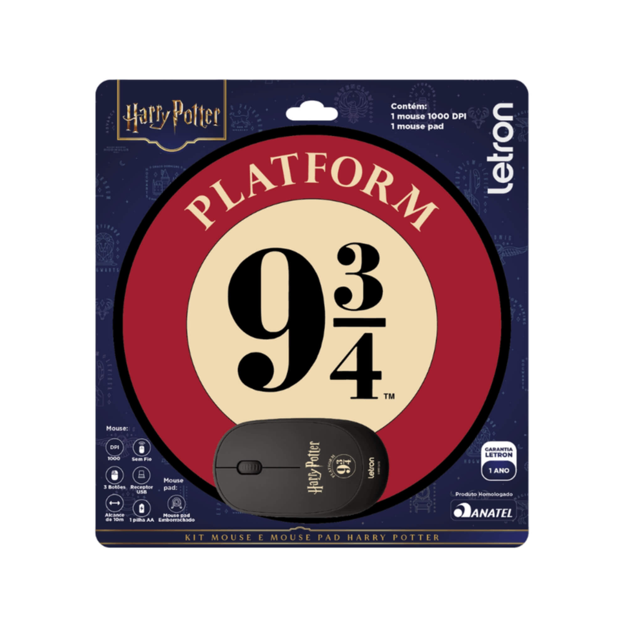 COMP Kit Harry Potter Letron - Fones Bluetooth + Mouse sem Fio