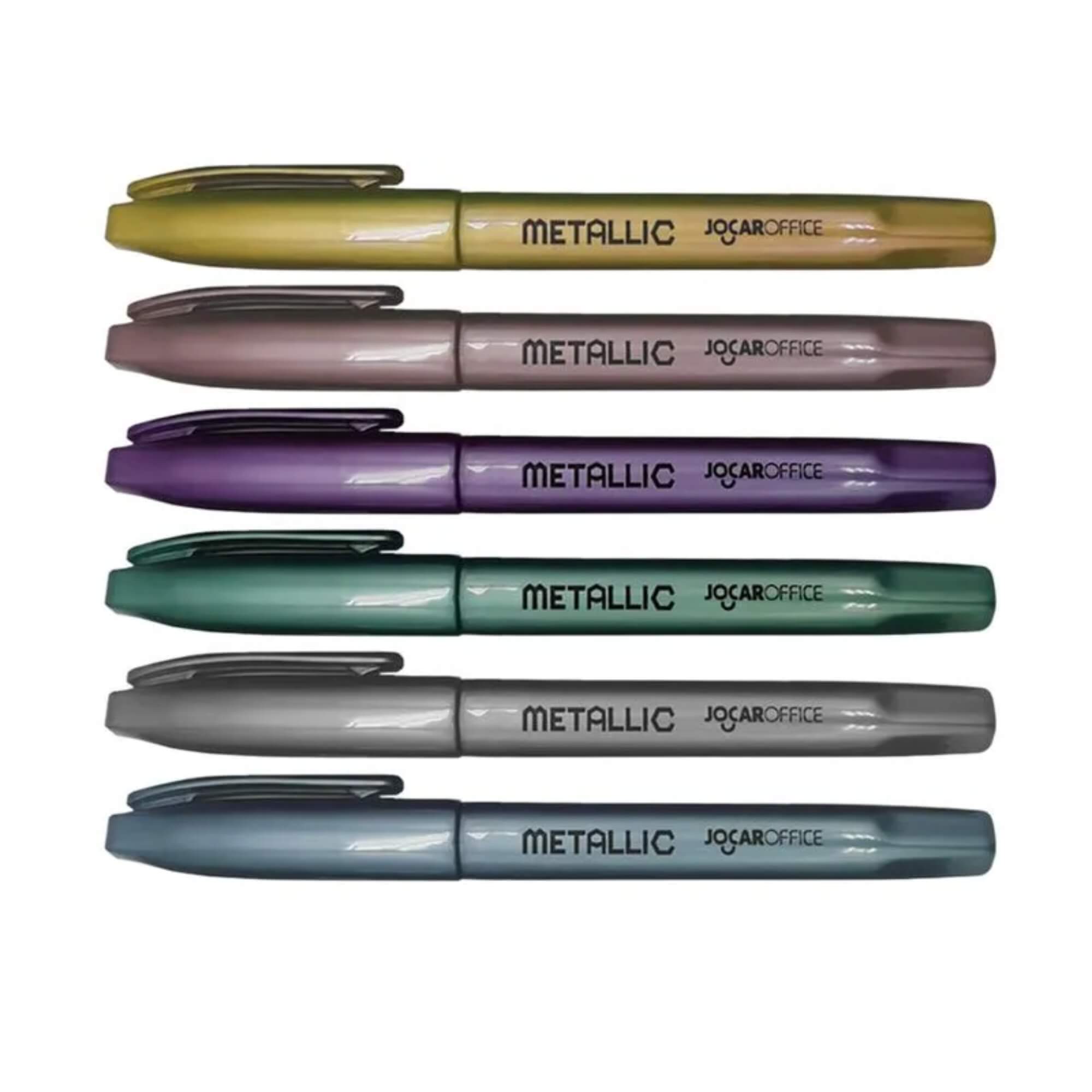 COMP Kit Marca-Texto Slim Pastel + Marca-Texto Slim Metálico
