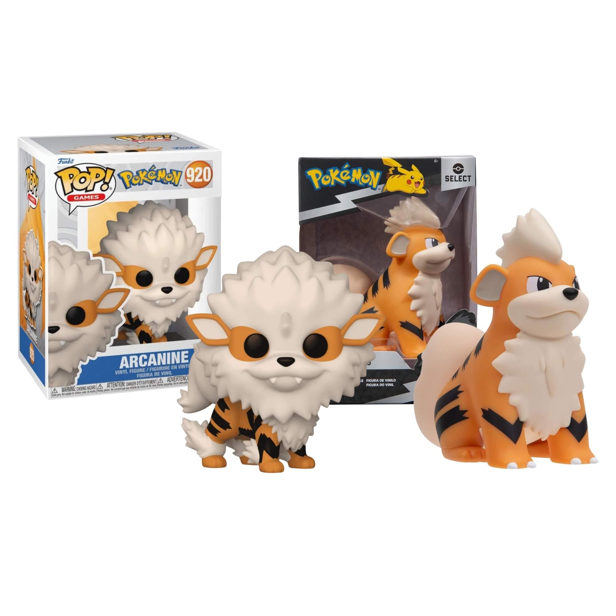 COMP Kit Bonecos Pokemon Growlithe + Arcanine