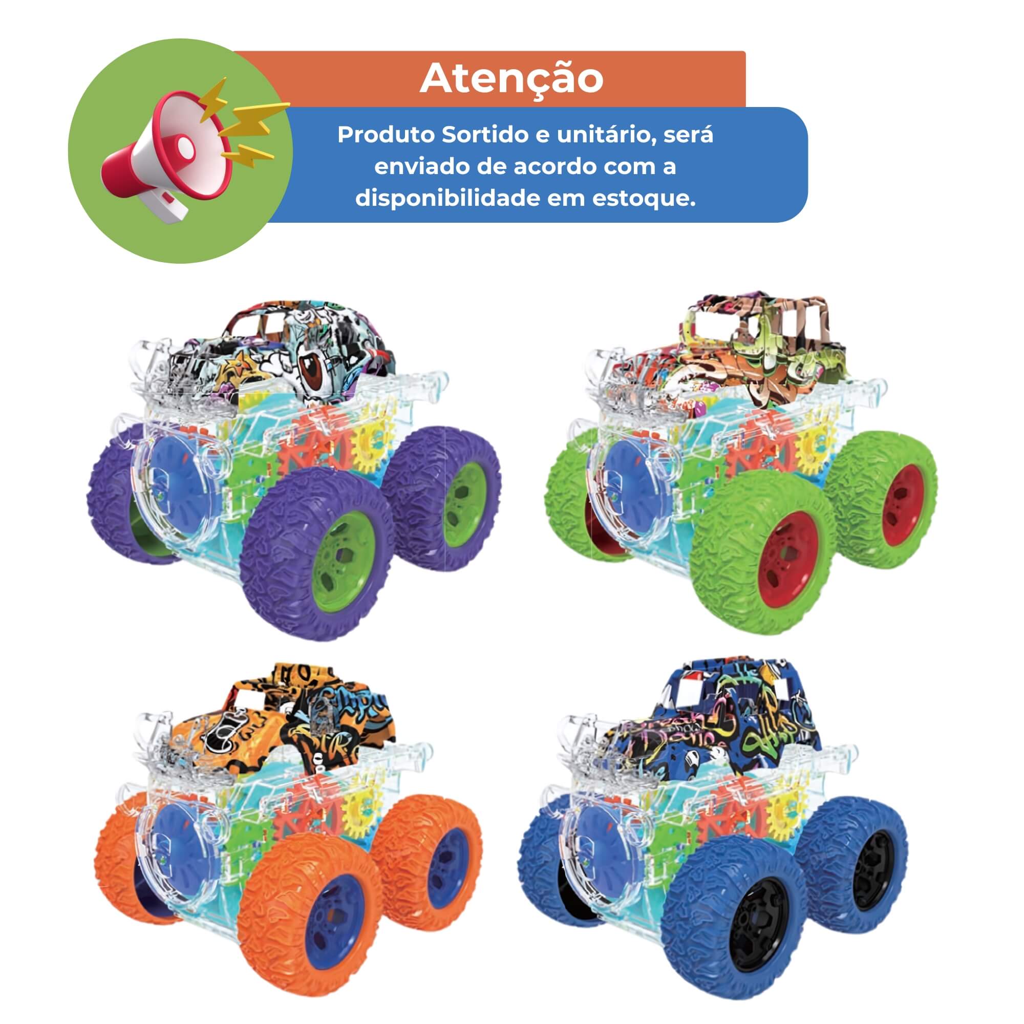 COMP Kit 2 Carrinhos Infantis Sortidos Coloria