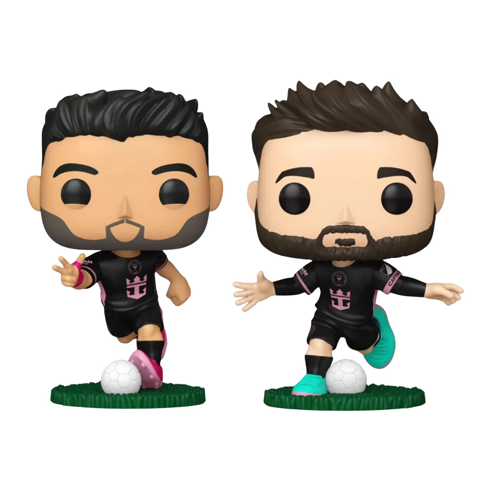 COMP Kit Boneco Funko Craques Inter Miami - Lionel Messi e Luis Suarez