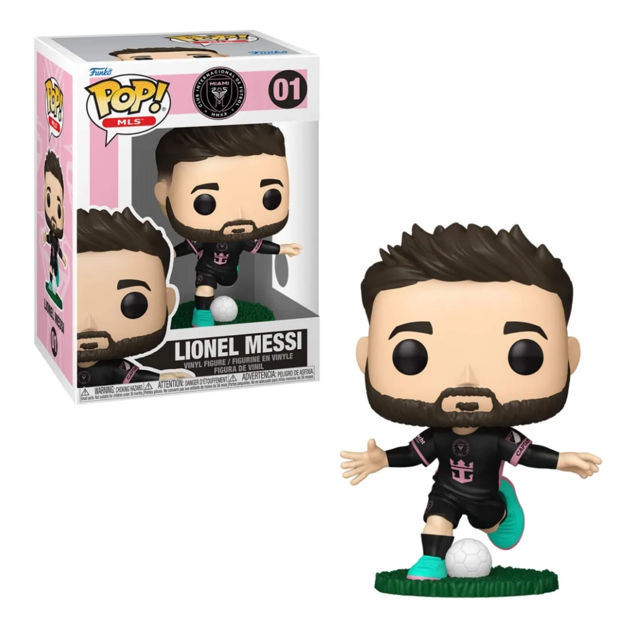 COMP Kit Boneco Funko Craques Inter Miami - Lionel Messi e Luis Suarez
