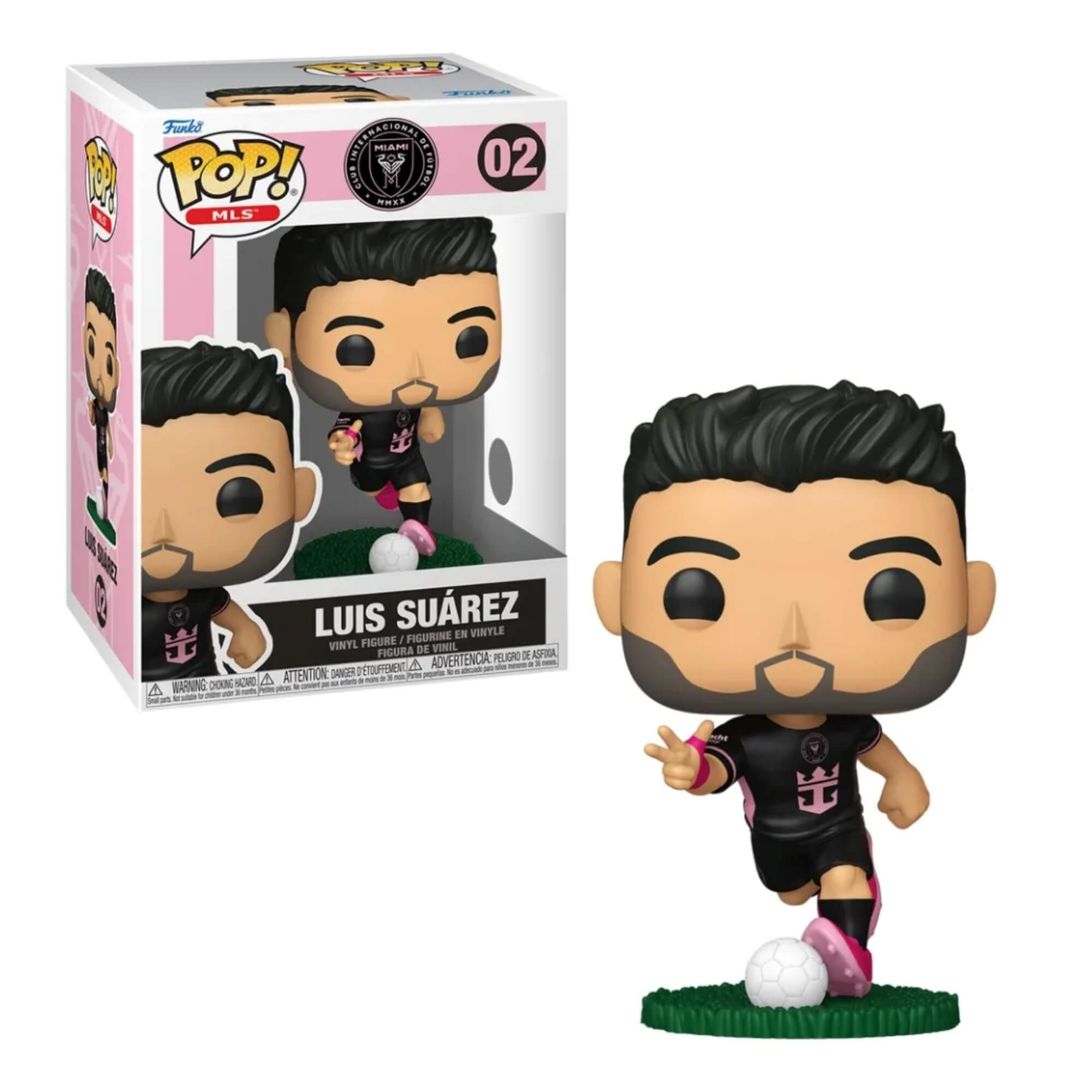 COMP Kit Boneco Funko Craques Inter Miami - Lionel Messi e Luis Suarez
