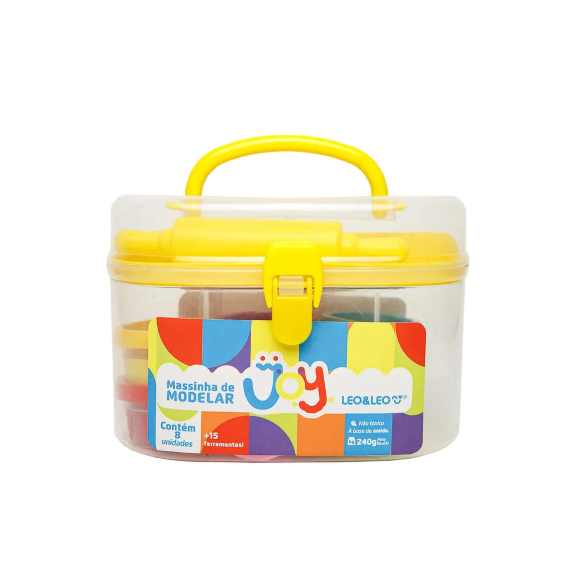 COMP Kit 5x Maletas de Massa de Modelar Joy Maleta - 8 Cores + 15 Moldes Leo&Leo Leonora