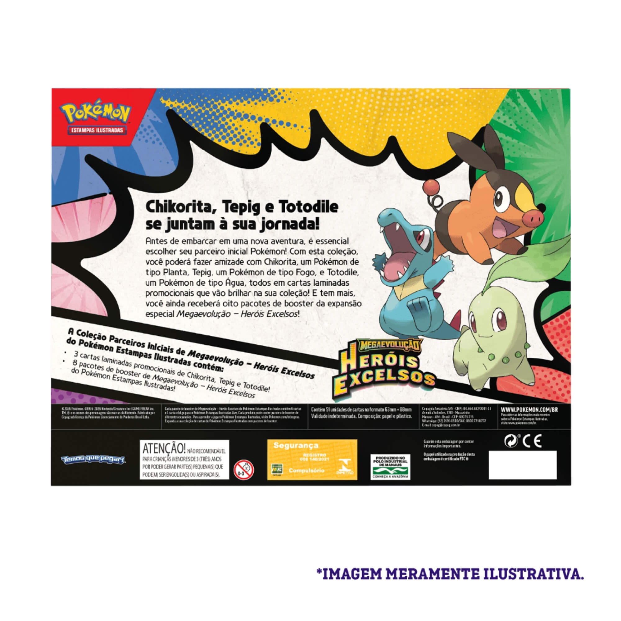 Box Pokemon Mega Evolução Heróis Excelsos Coleção Parceiros Iniciais Copag - 36446