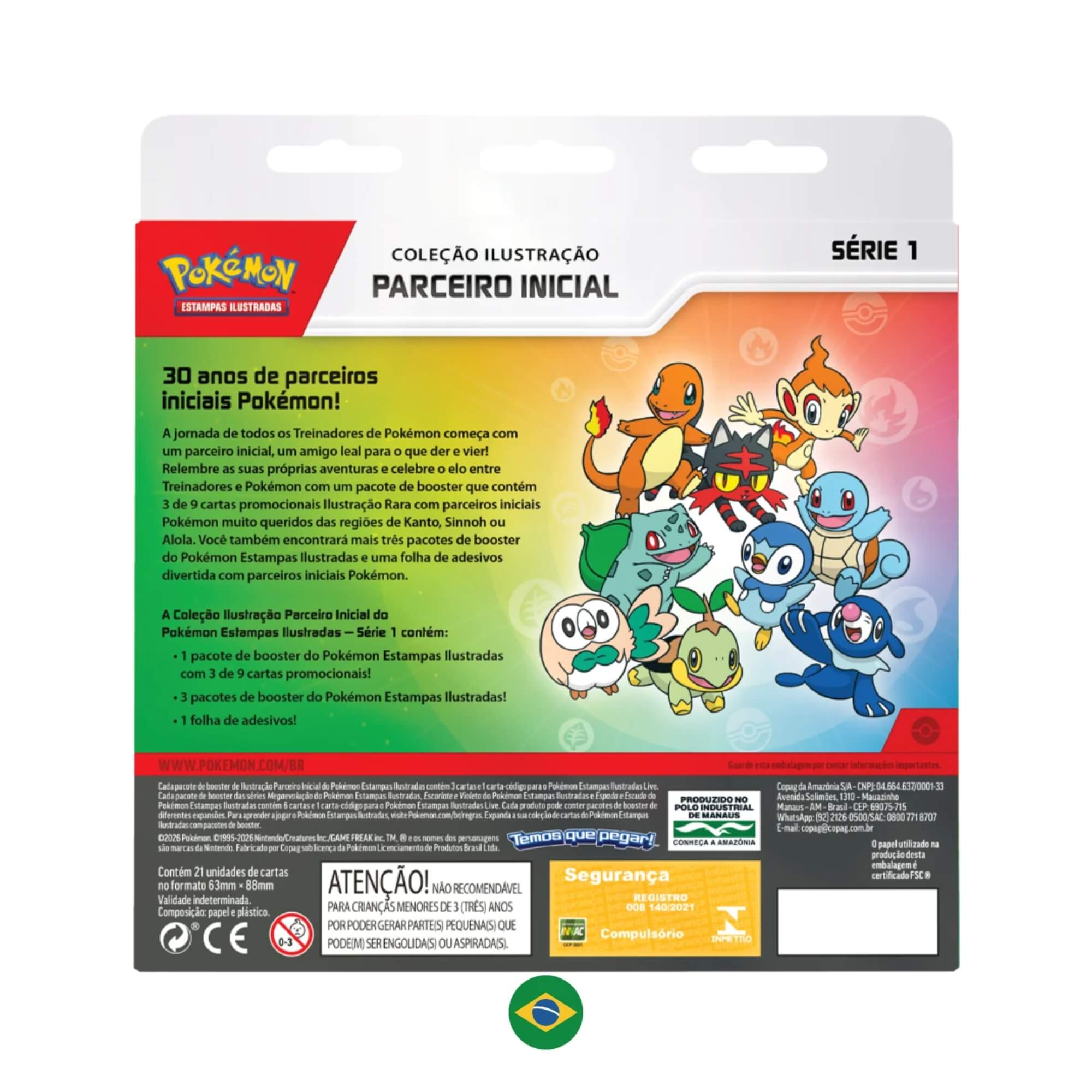 Box Pokemon Mega Evolução Coleção Parceiro Inicial Copag - 36814
