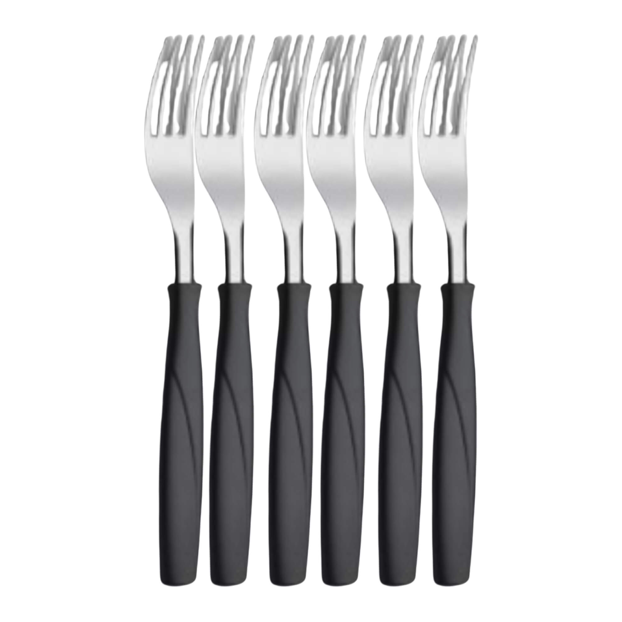 COMP Kit 6 Garfos de Mesa Itaparica Preto Brinox
