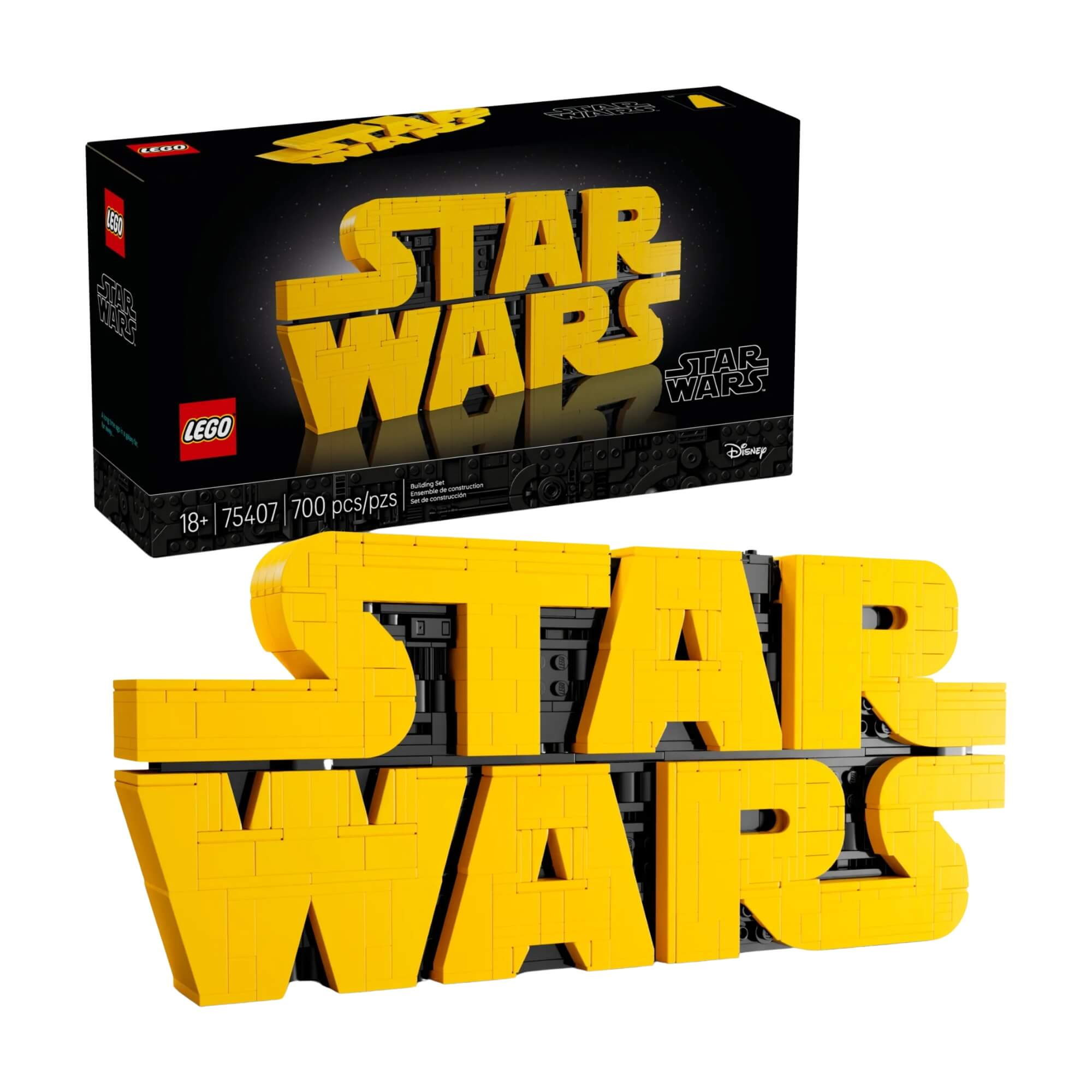 COMP Kit Star Wars Logo Decorativa + Boneco Storm Trooper Geek Colecionável Presente
