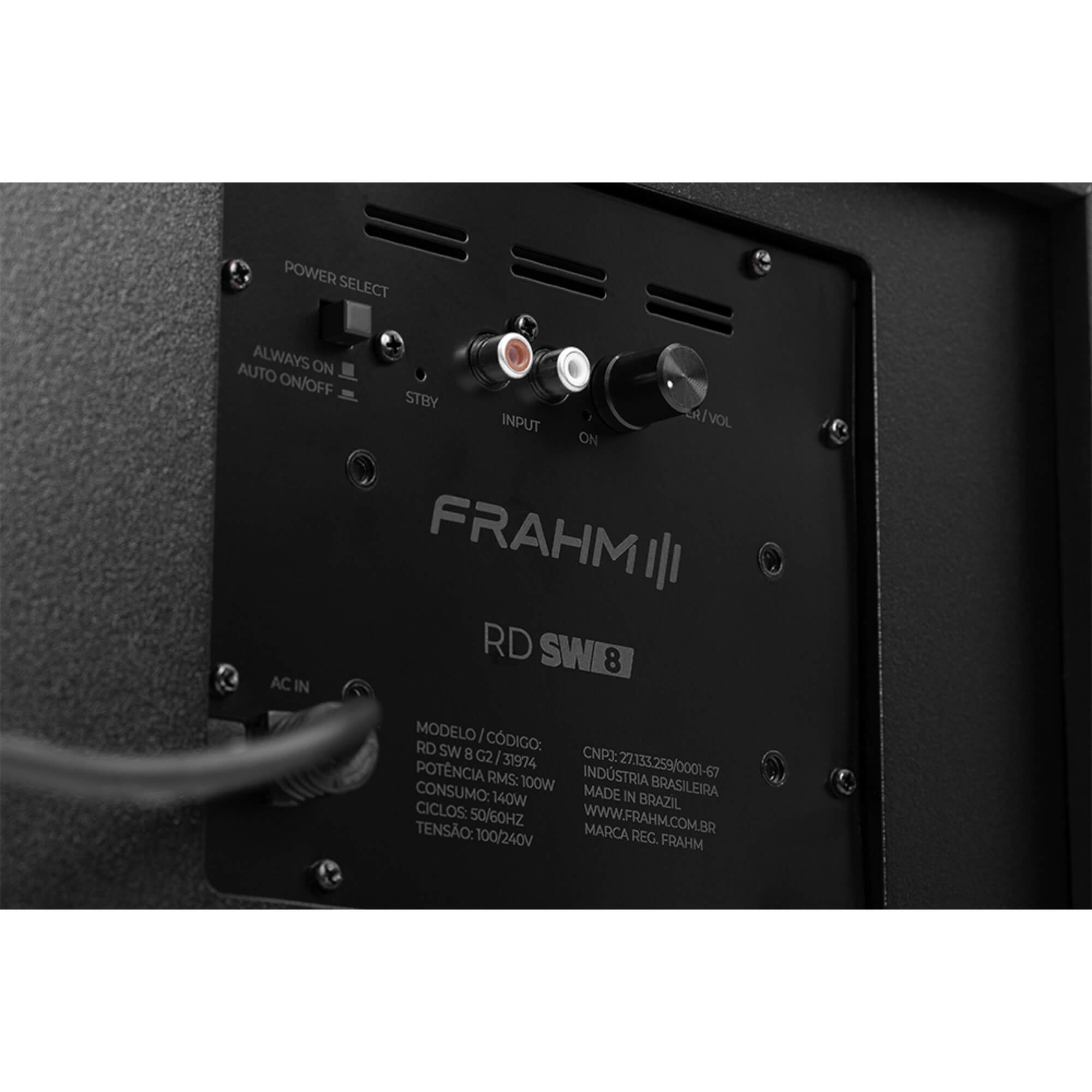 Subwoofer Preto RD SW8 G2 Frahm - 31974