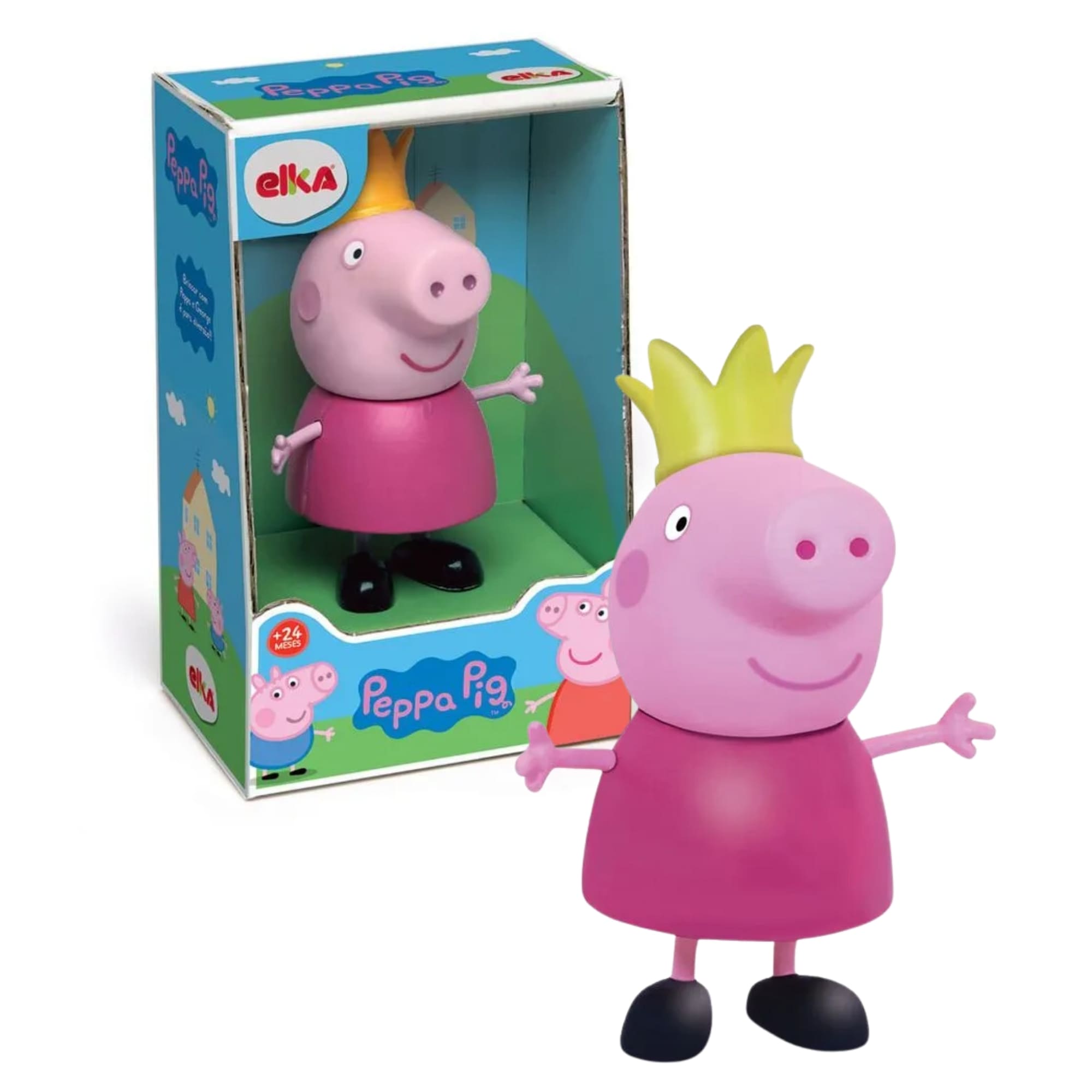 COMP Kit Bonecos Peppa Pig: Princesa Peppa e George Elka