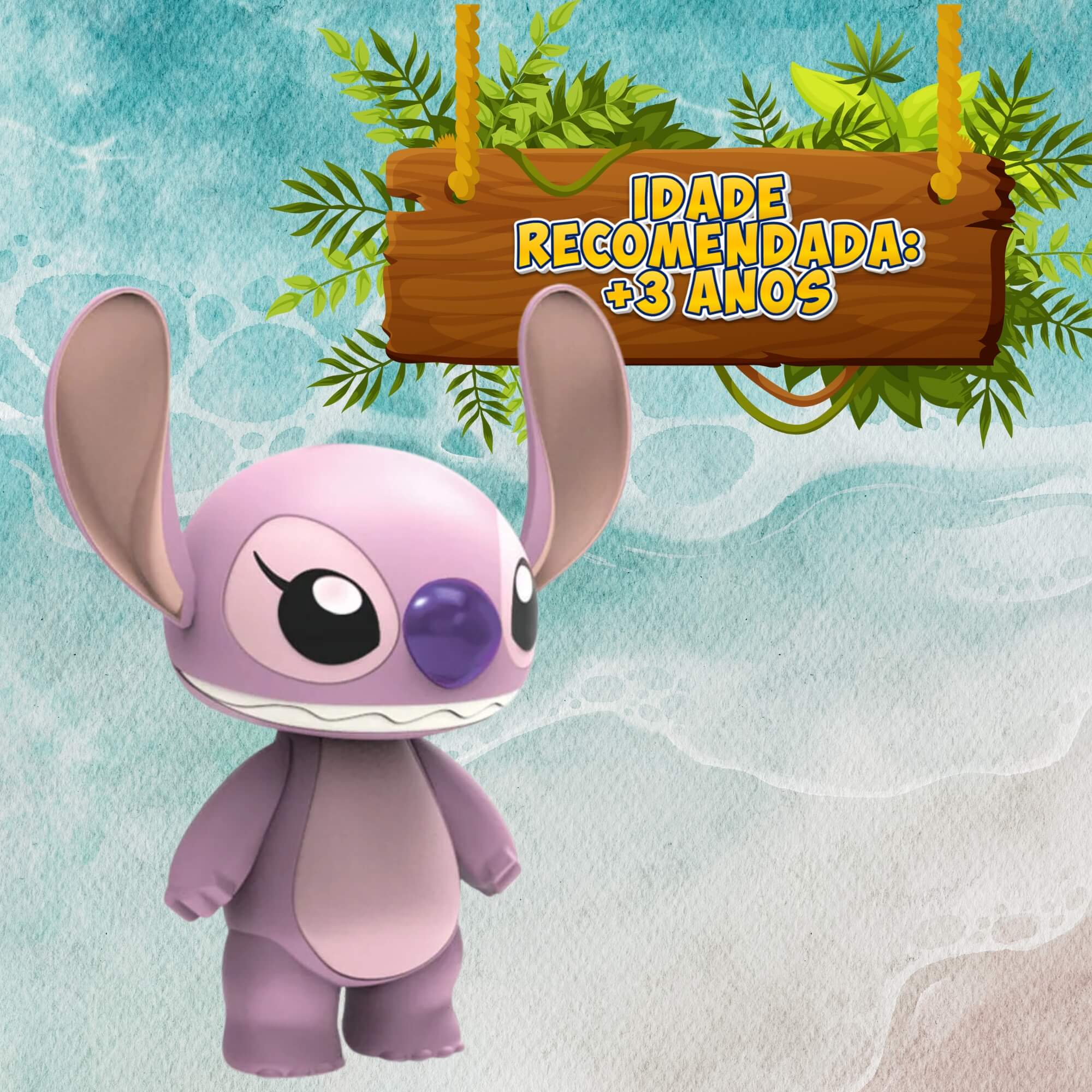 COMP Kit Bonecos Stitch e Angel Disney Articulado 24cm Elka