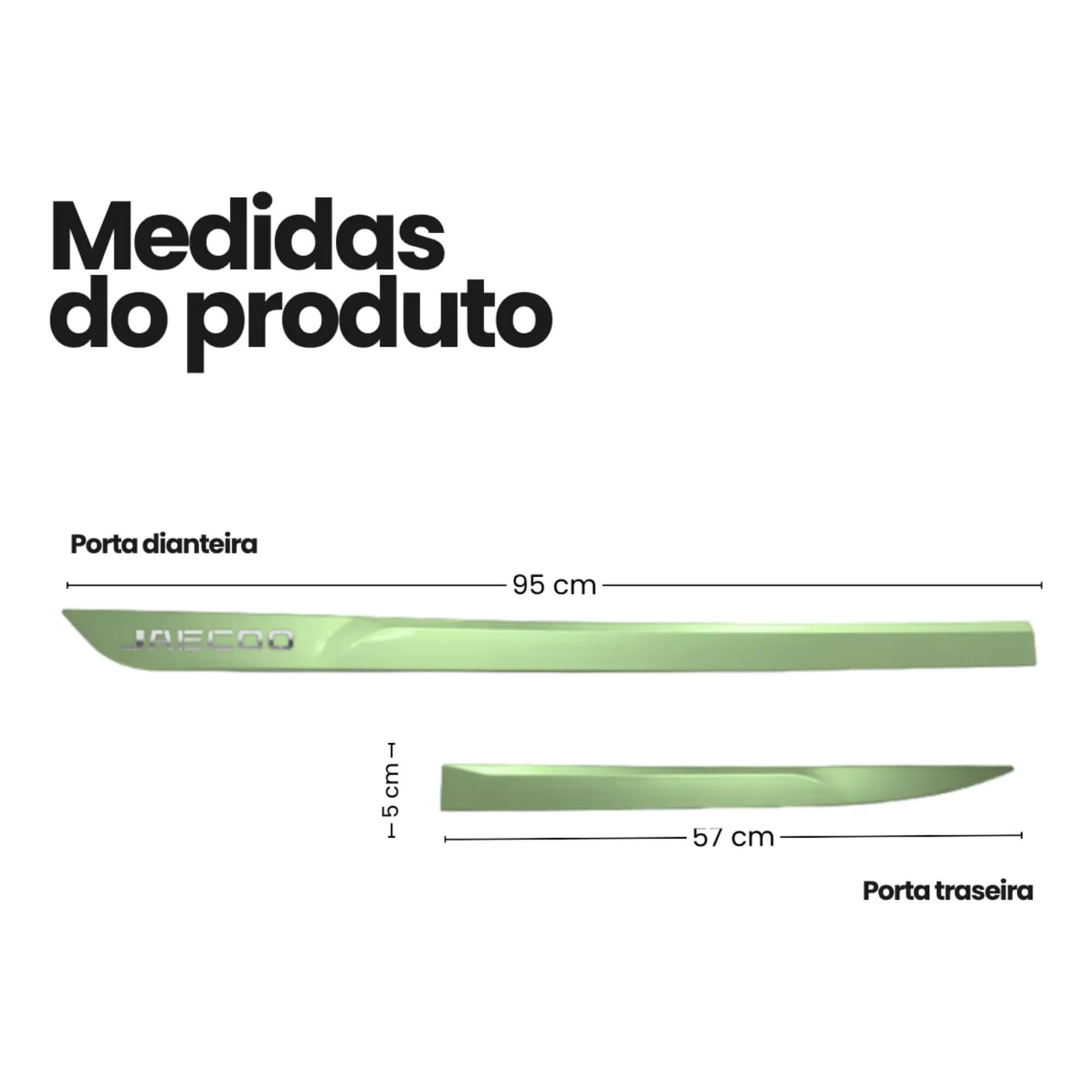 Friso Premium Cromo 4P Jaecoo 7 A partir de 2026 cor Cinza Highland 4 peças Grid - PC5511-CZA