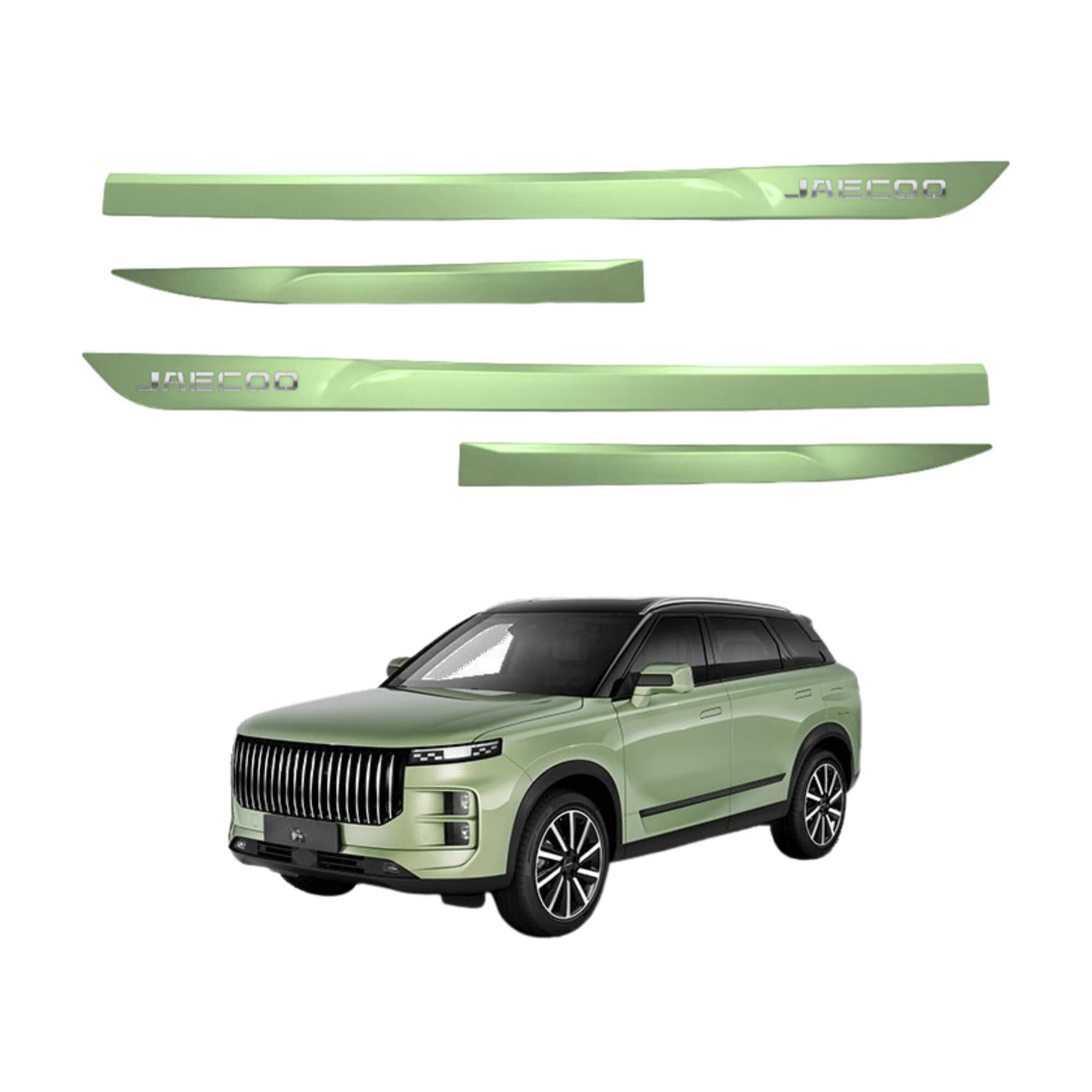 Friso Premium Cromo 4P Jaecoo 7 A partir de 2026 cor Green 4 peças Grid - PC5512-VER