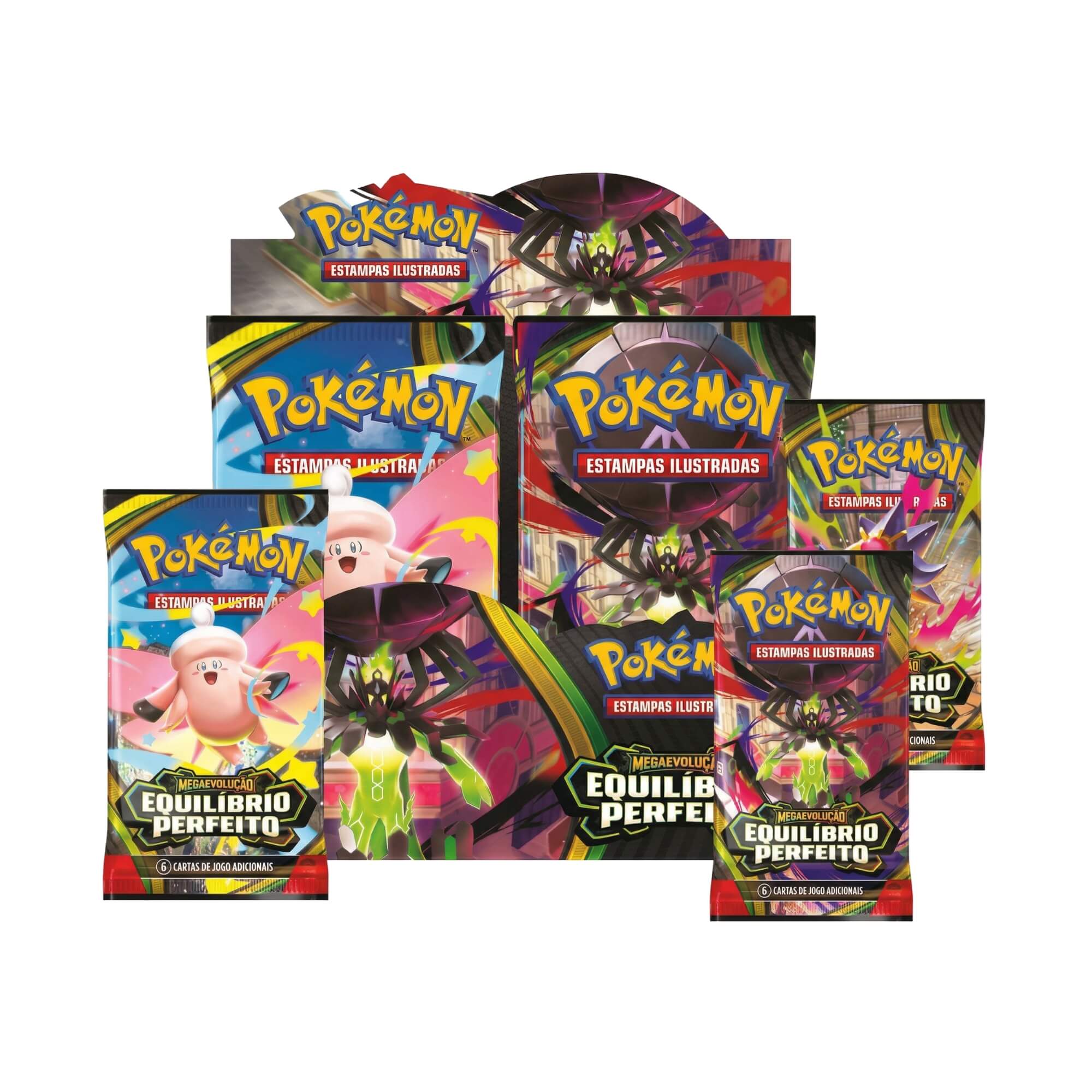 Box Pokemon Display 36 Pacotes Equílibrio Perfeito Mega Evolução 3.0 Copag - 36854