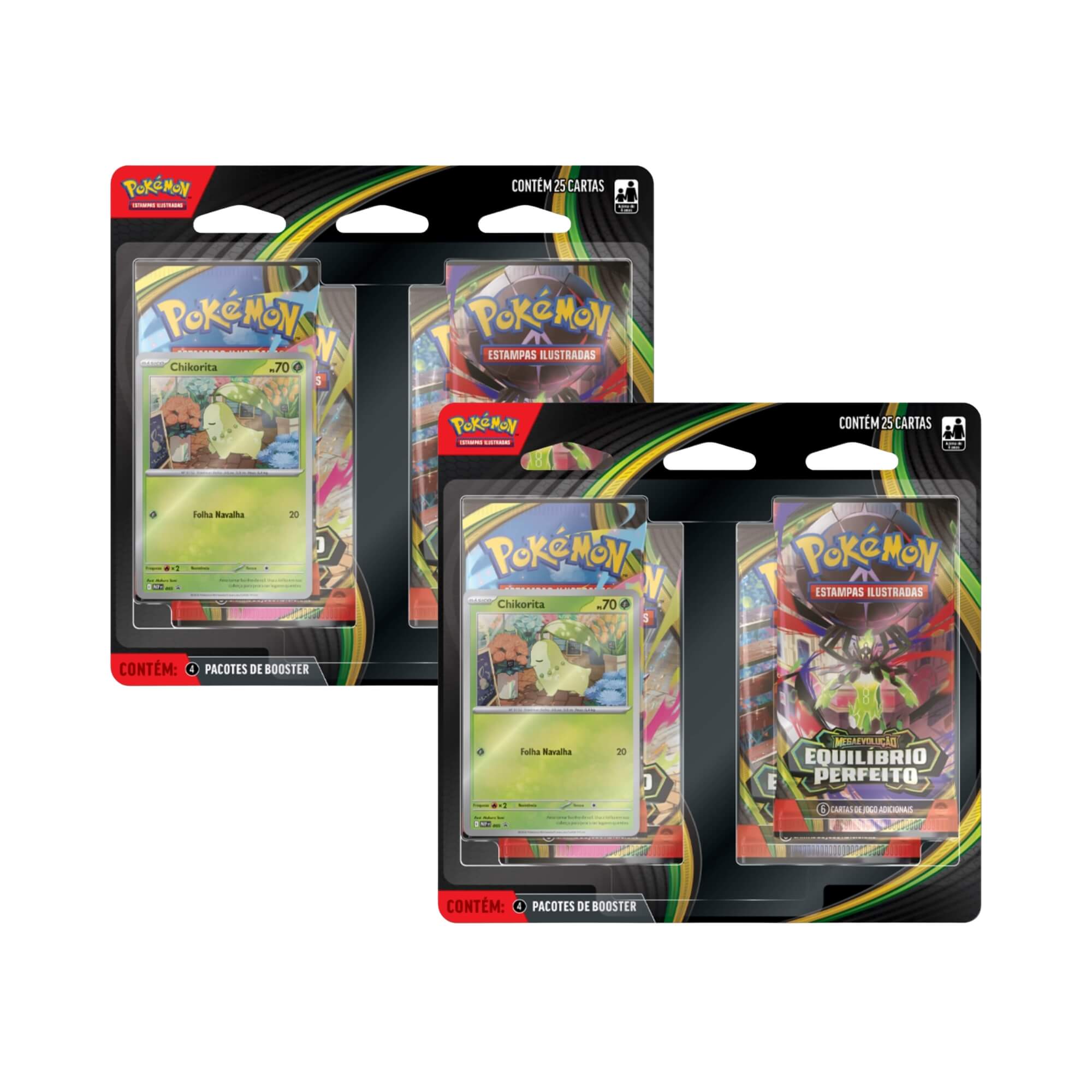 Blister Quádruplo Equilíbrio Perfeito Mega Evolução Pokemon TCG Copag - 36862  (PAR)