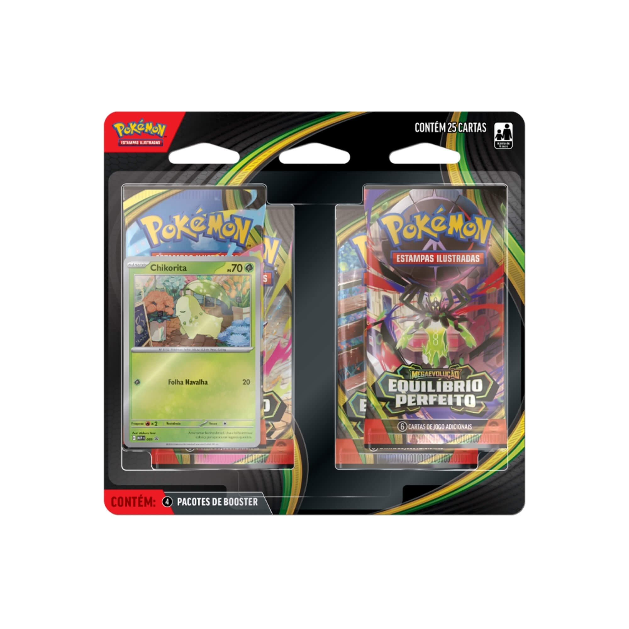 Blister Quádruplo Equilíbrio Perfeito Mega Evolução Pokemon TCG Copag - 36862  (PAR)
