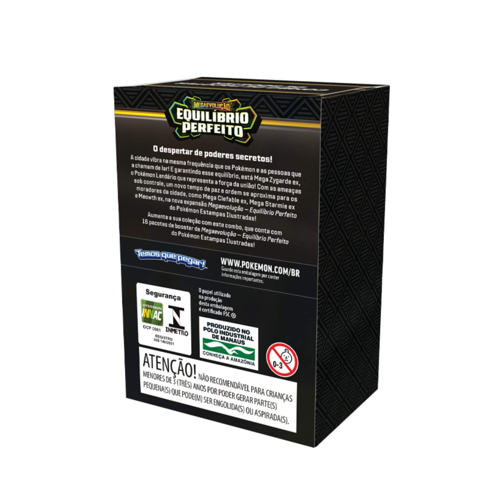 Combo de Booster Pokemon Megaevolução 3 Equilíbrio Perfeito Copag - 36870