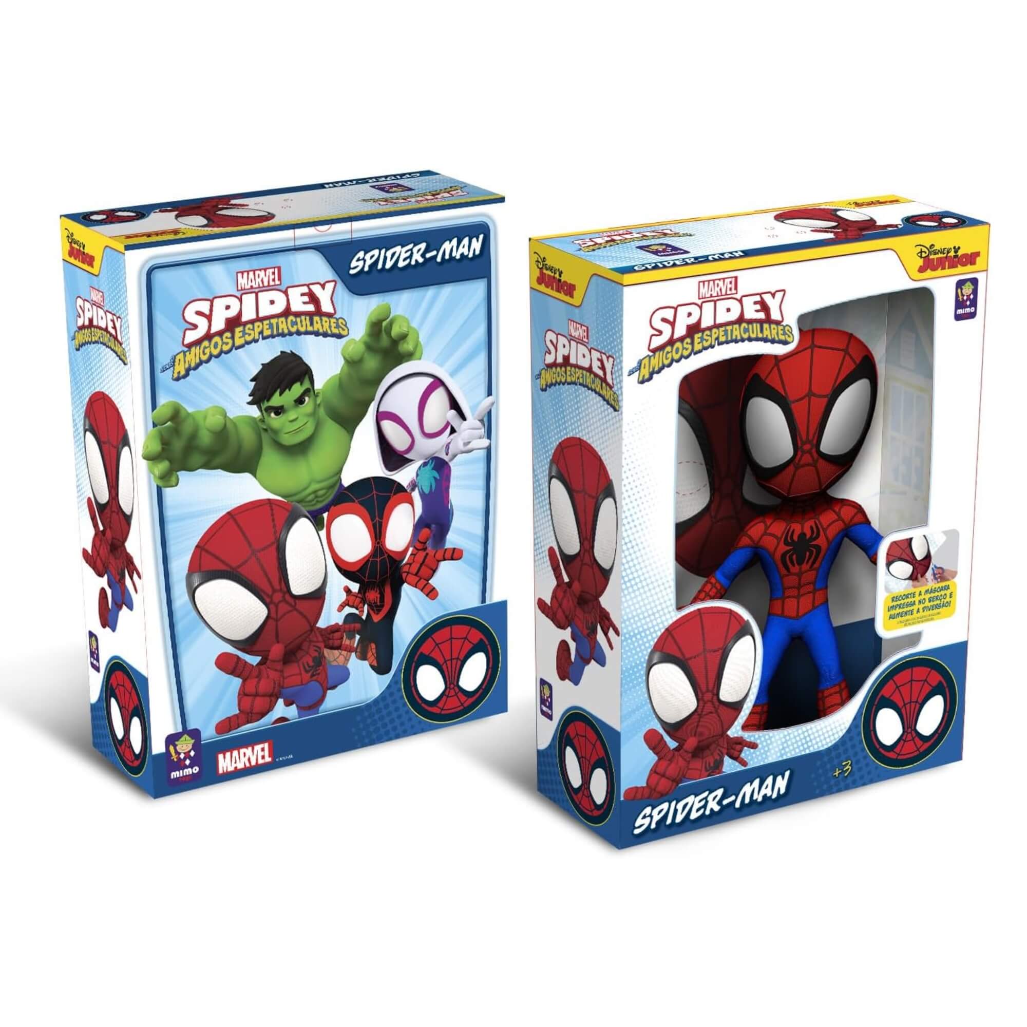 COMP Kit Marvel Bonecos Gigante Homem Aranha 50cm + Spidey 50cm