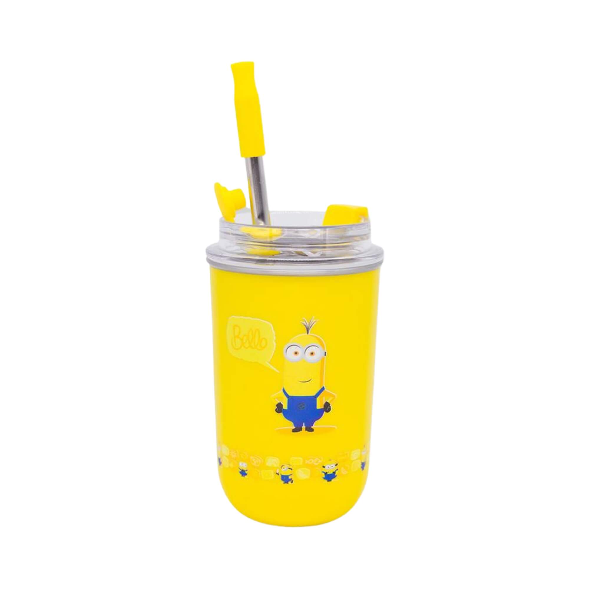 Copo Neo com Canudo Minions 500ml Zona Criativa - 10027004