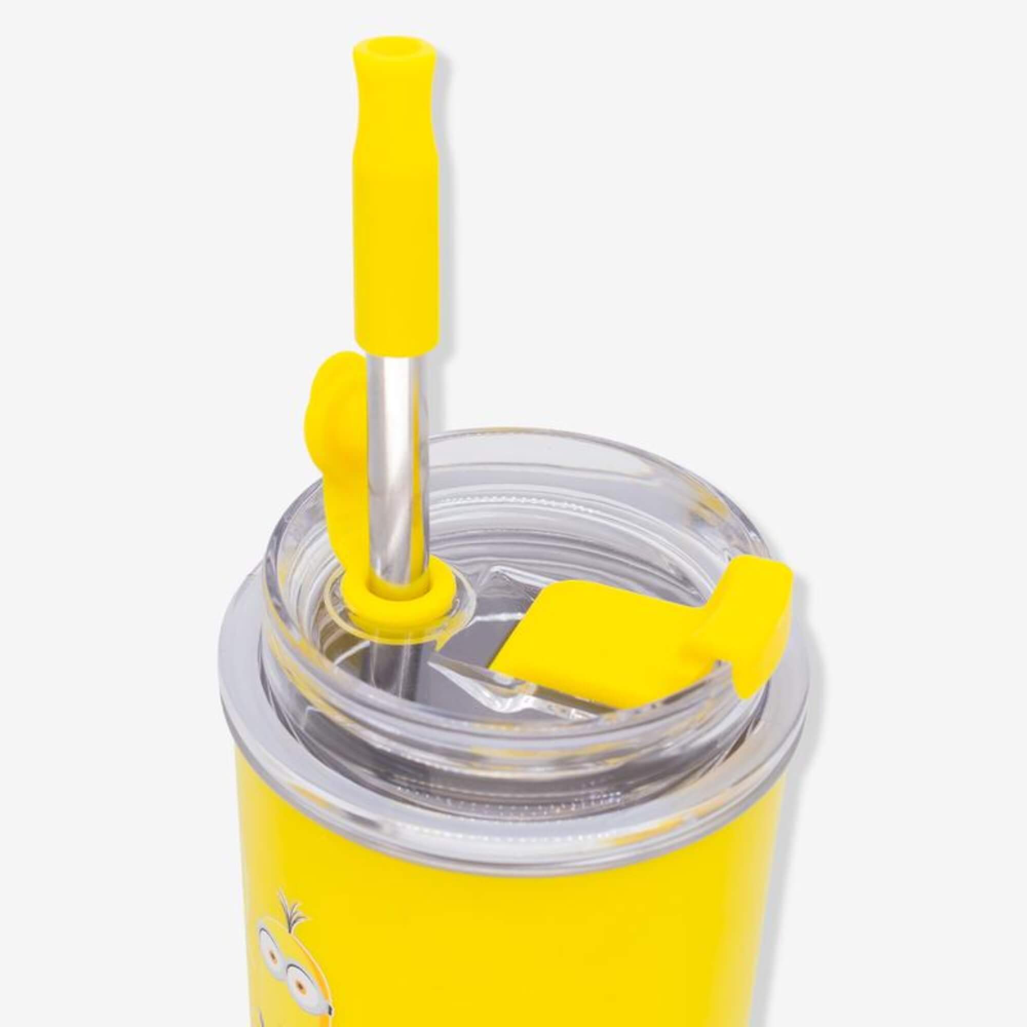 Copo Neo com Canudo Minions 500ml Zona Criativa - 10027004