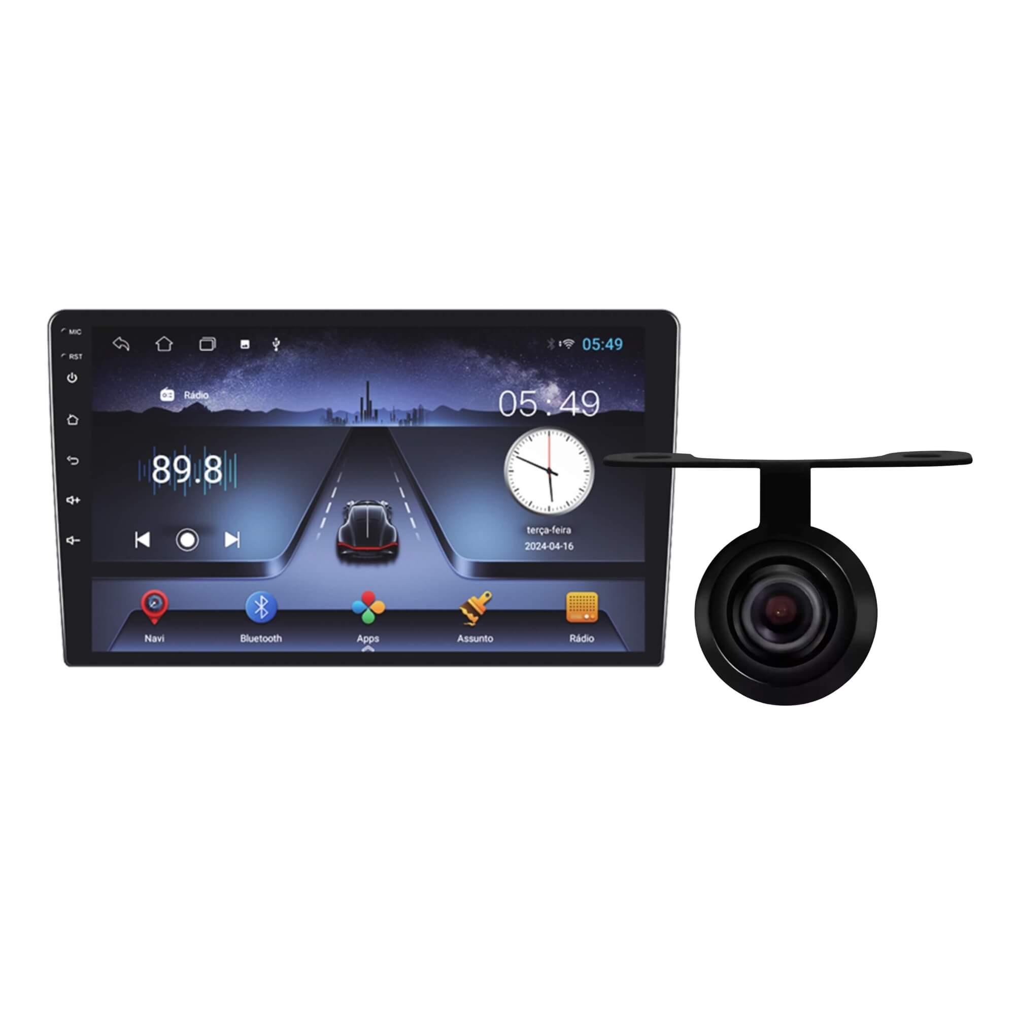 COMP Kit Central Multimídia Full Touch 9 Polegadas + Câmera de Ré