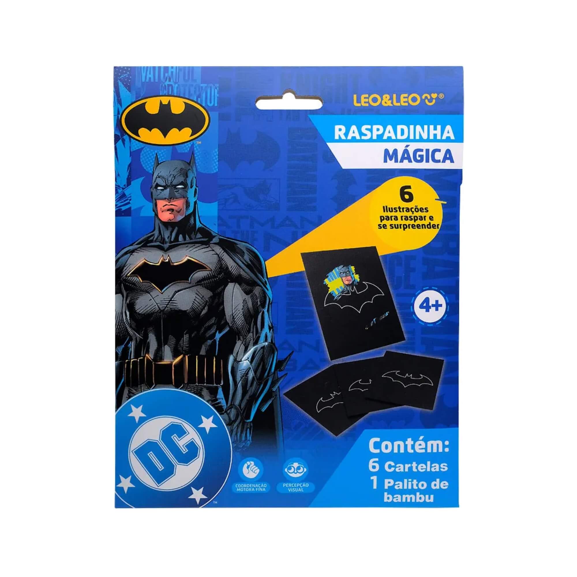 Raspadinha Mágica Batman Envelope c/ 6 Cartelas Leo&Leo Leonora - 10651