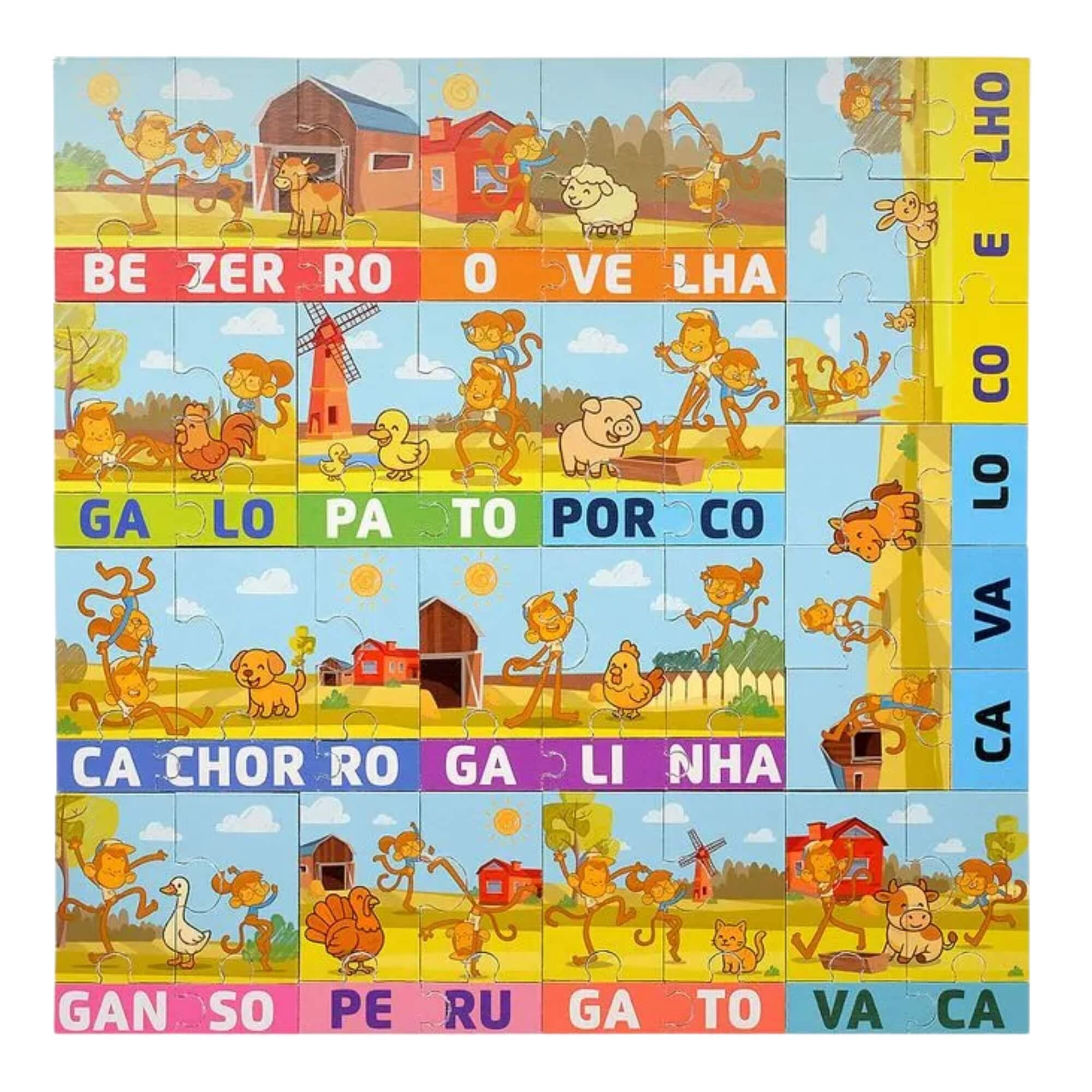 Quebra-Cabeça Sílabas 64 Peças Leo&Leo Leonora - 10640