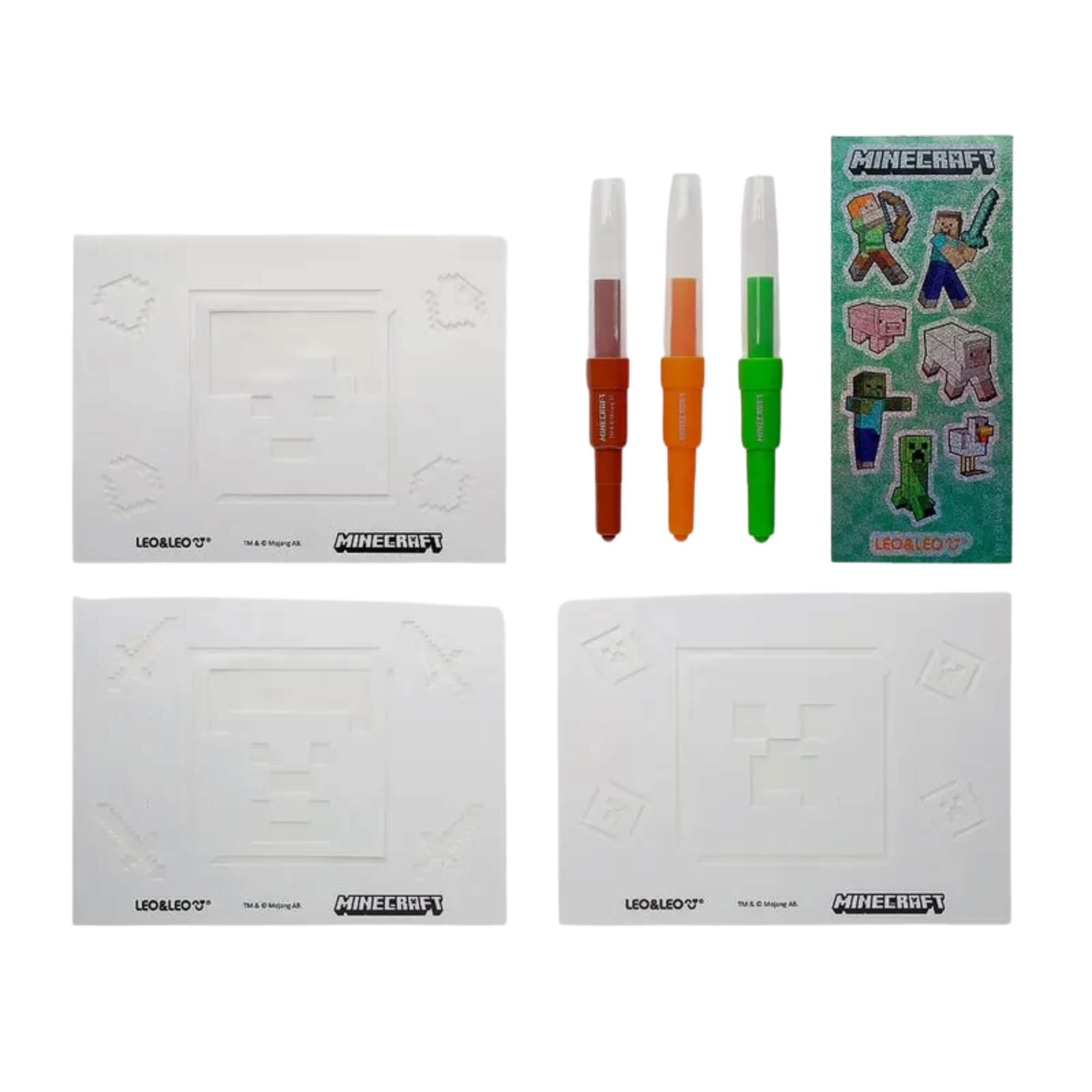 Kit de Pintura Assopra e Pinta Minecraft Leo&Leo Leonora - 10652