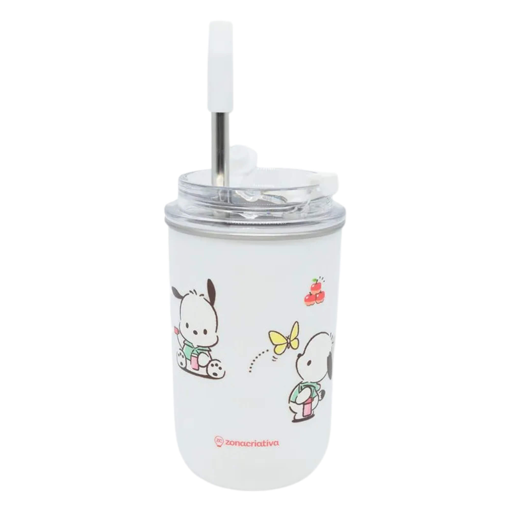 Copo Neo com Canudo 300ml Pochacco Hello Kitty Zona Criativa - 10026830