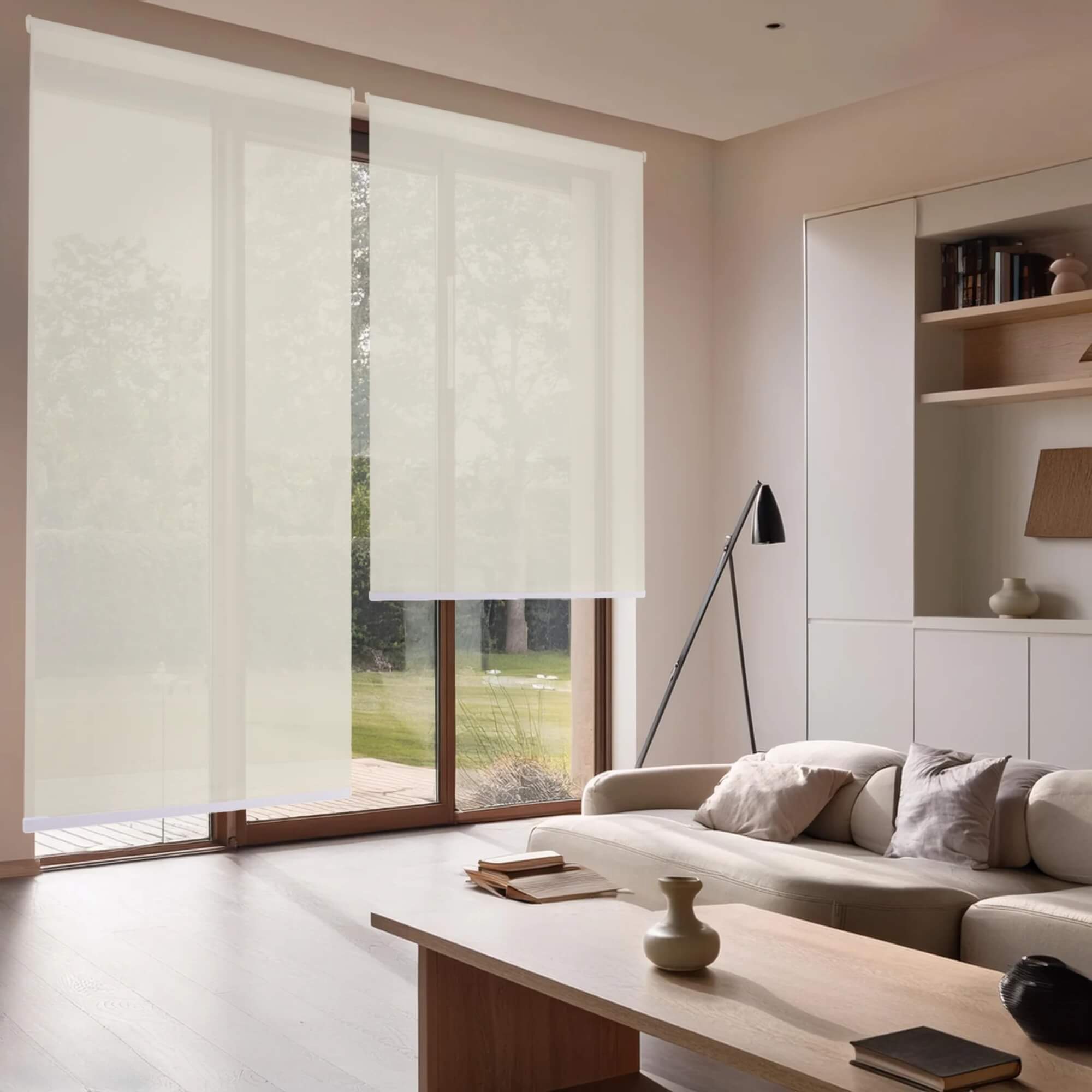 Persiana Screen Rolo Solar 160x160 Bege Champagne Evolux - D152212B