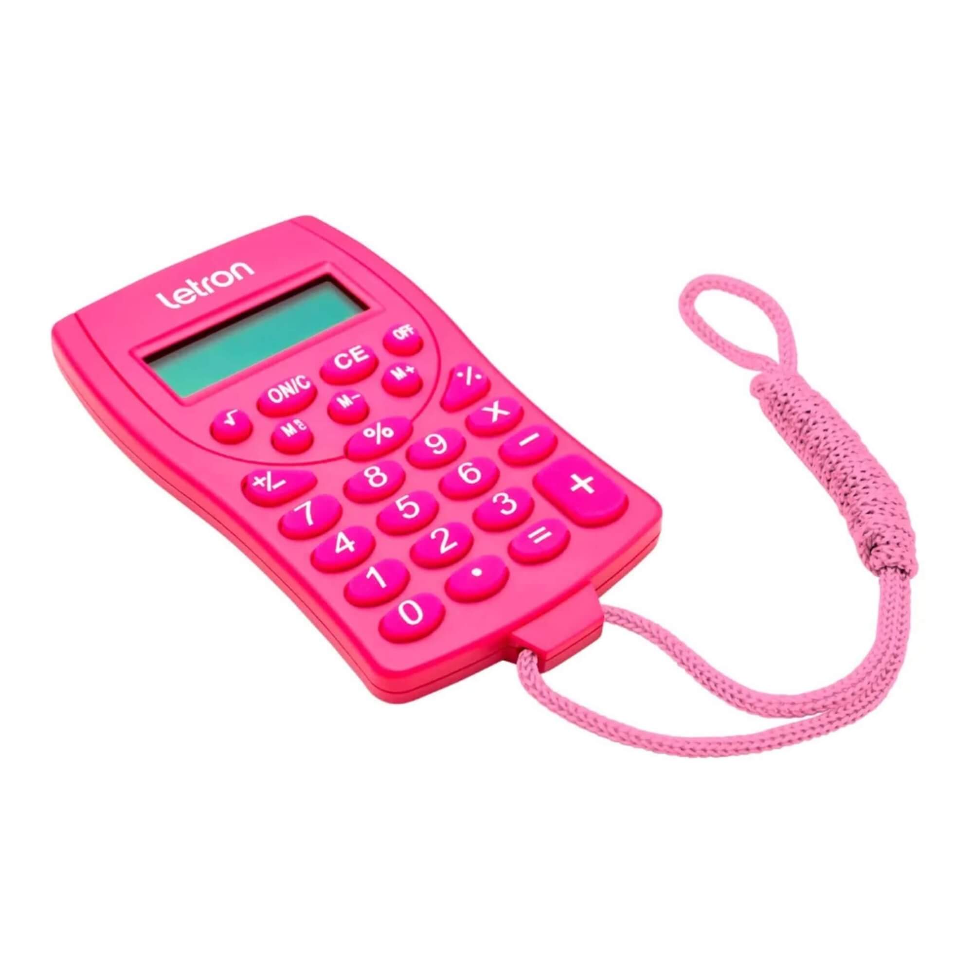VAR Calculadora de Bolso 8 Dígitos com Cordão e Bateria (Escolha)