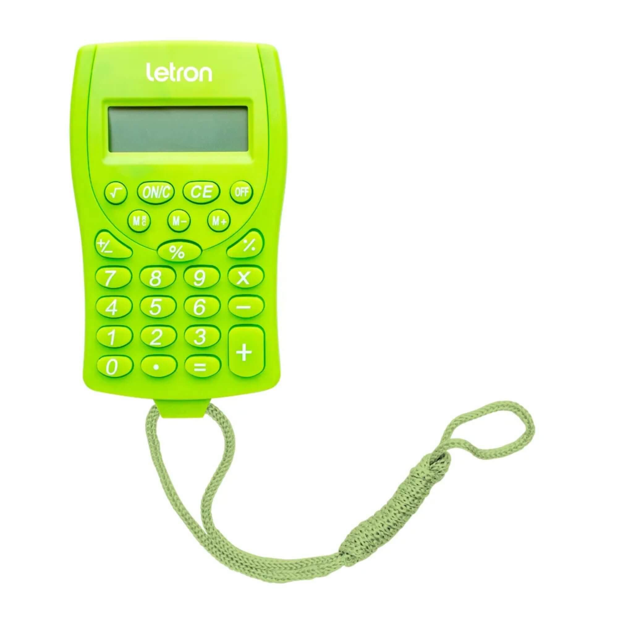VAR Calculadora de Bolso 8 Dígitos com Cordão e Bateria (Escolha) Cor:Verde