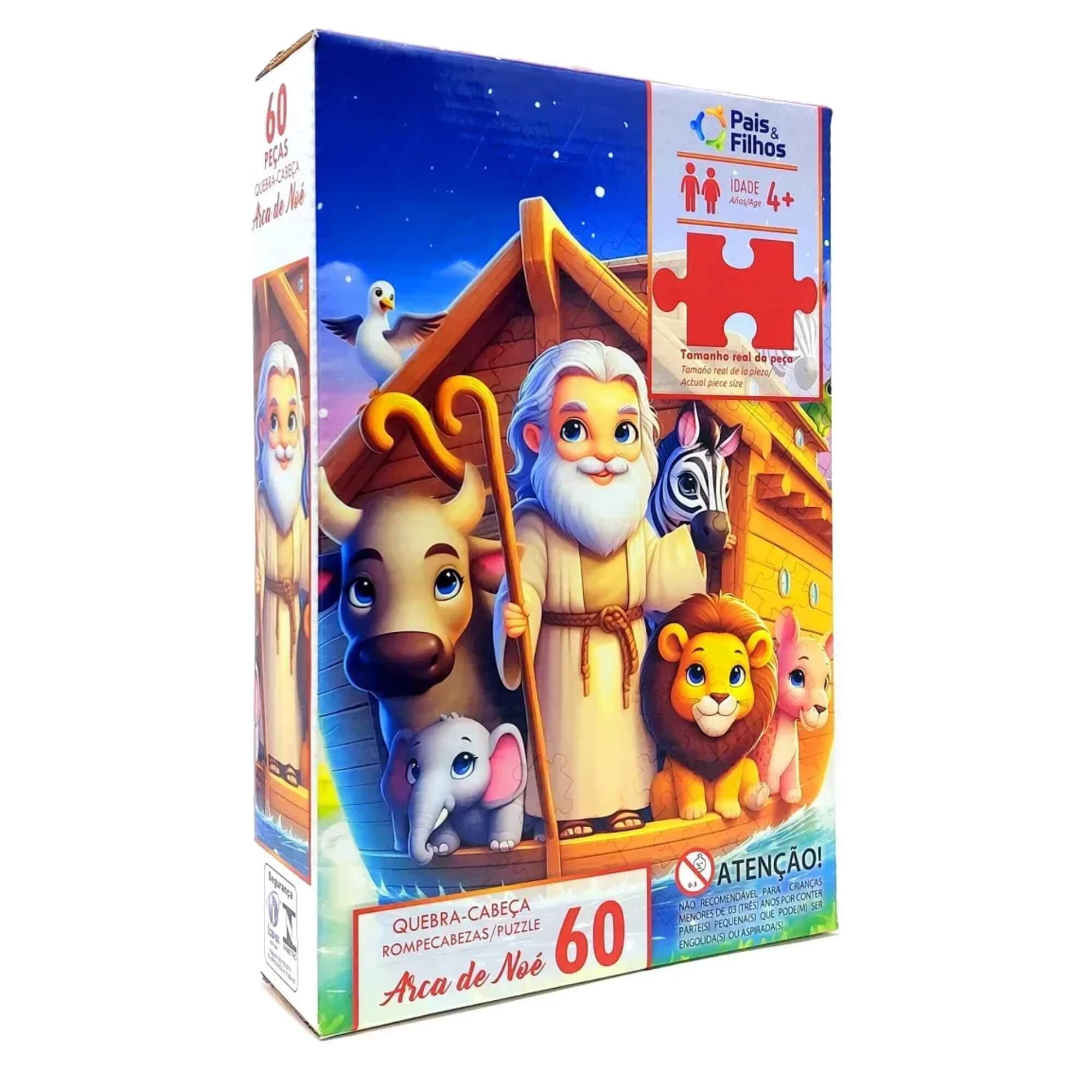 Quebra-Cabeça Arca de Noé 60 Peças Pais e Filhos - 2857-1