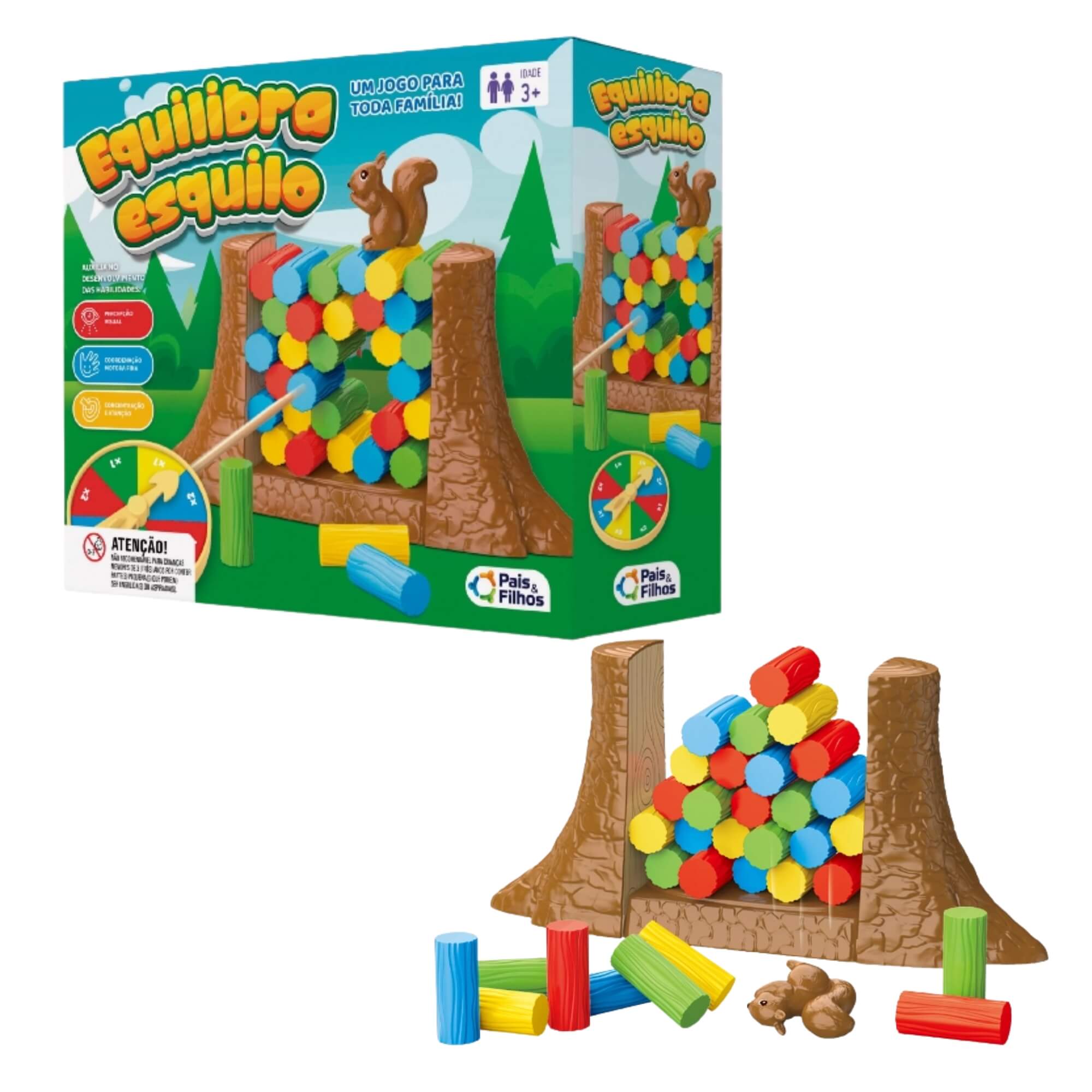 Jogo de Mesa Equilibra Esquilo Pais e Filhos - 793024-1
