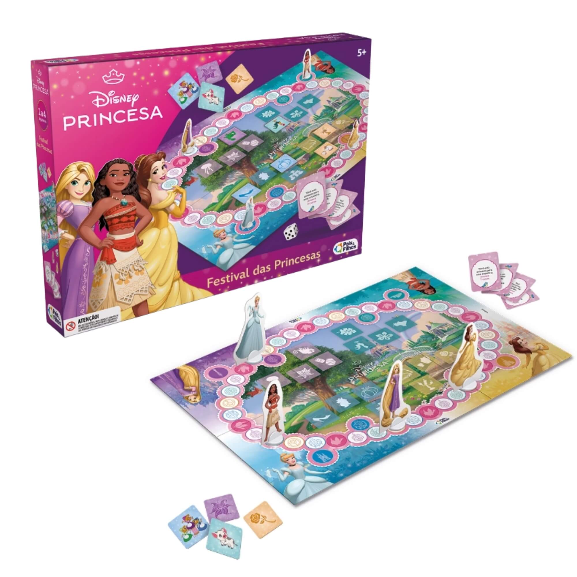 Jogo de Tabuleiro Festival das Princesas Disney Pais e Filhos - 793594