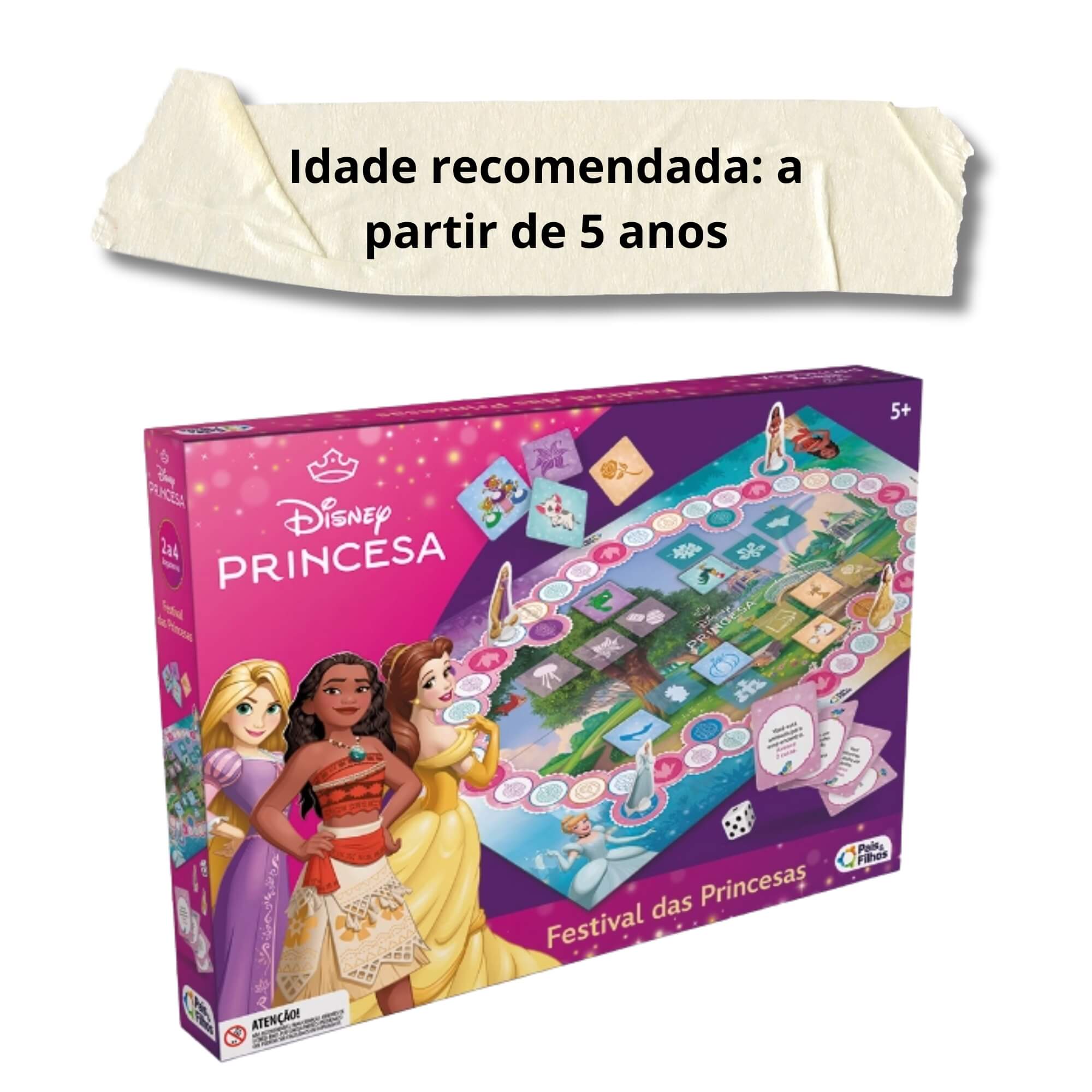 Jogo de Tabuleiro Festival das Princesas Disney Pais e Filhos - 793594