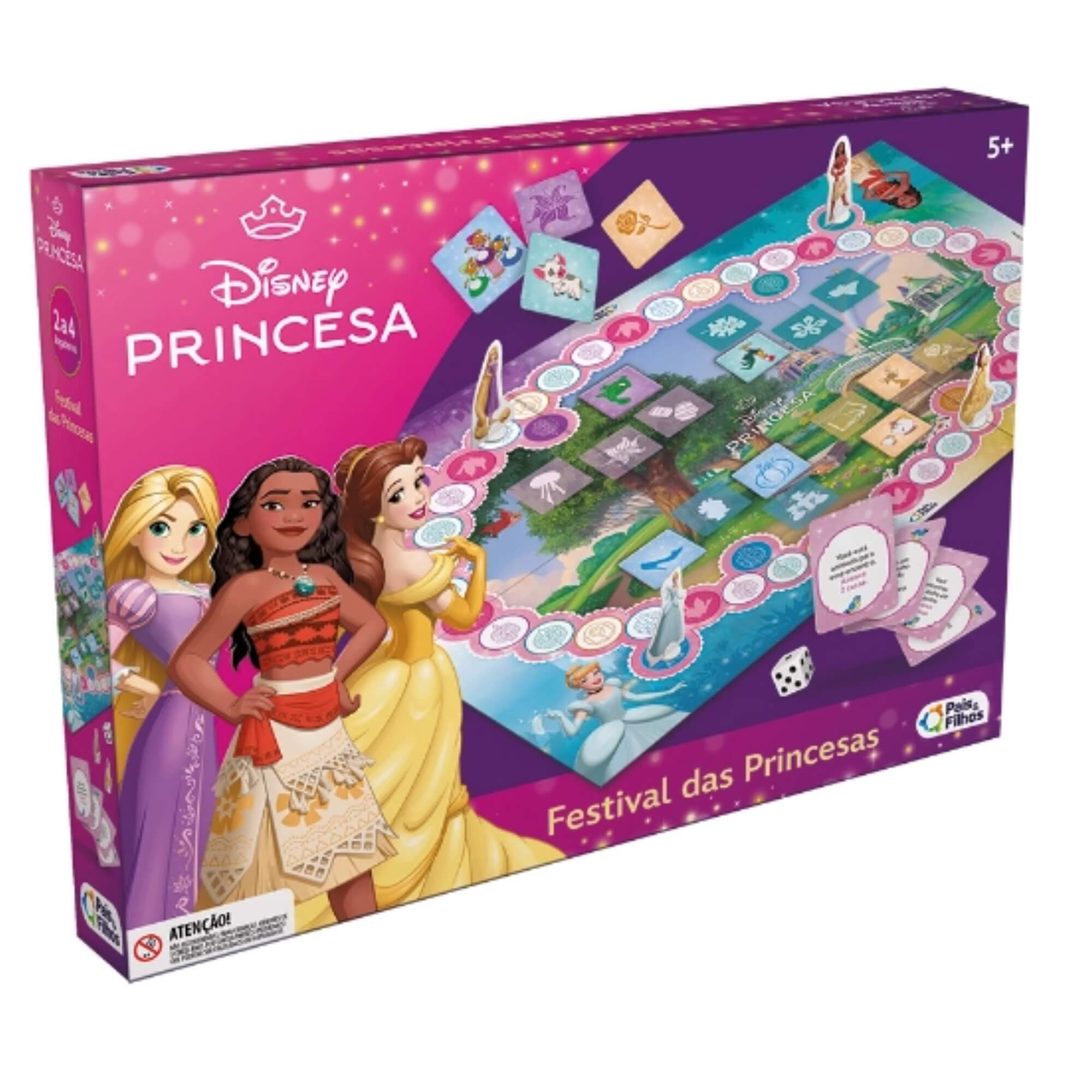 Jogo de Tabuleiro Festival das Princesas Disney Pais e Filhos - 793594