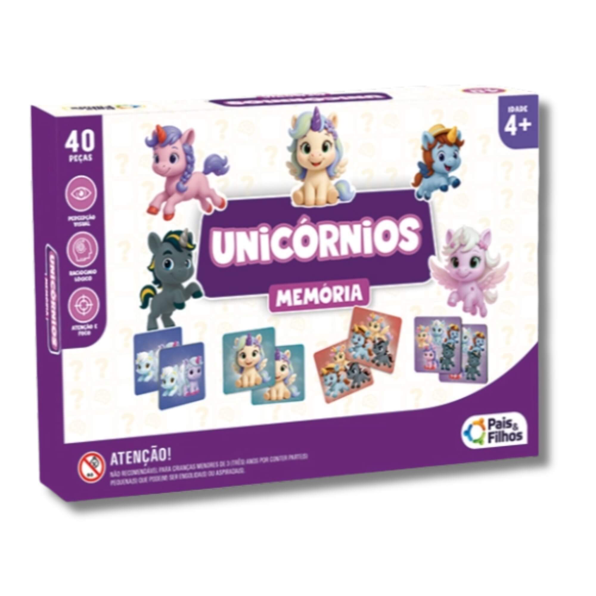 Jogo da Memória Unicórnios Pais e Filhos - 793600-1