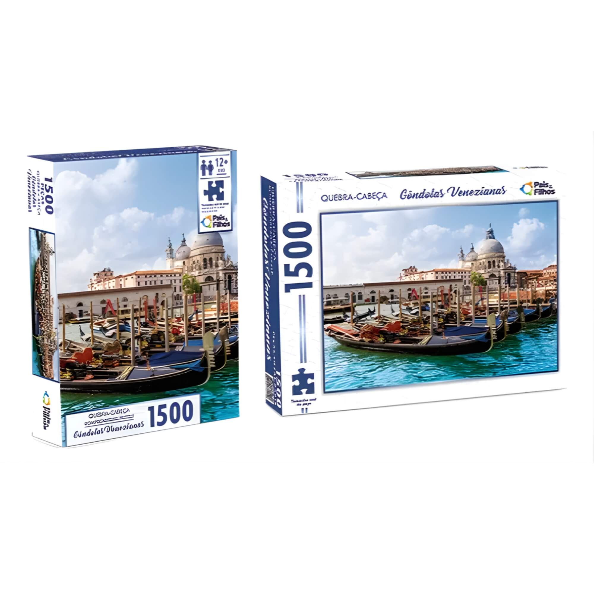 Jogo Quebra-Cabeça Gondolas Venezianas 1500 Peças Pais e Filhos - 793611-1