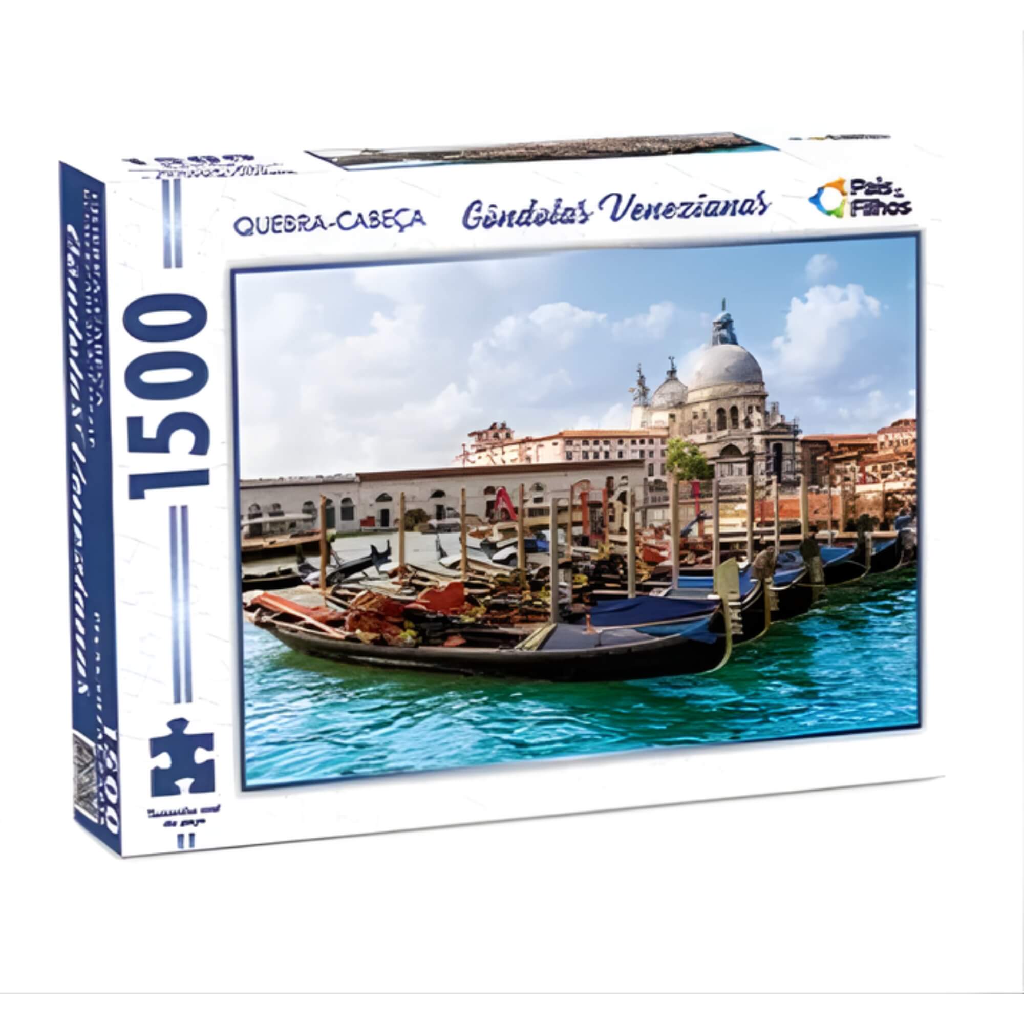 Jogo Quebra-Cabeça Gondolas Venezianas 1500 Peças Pais e Filhos - 793611-1
