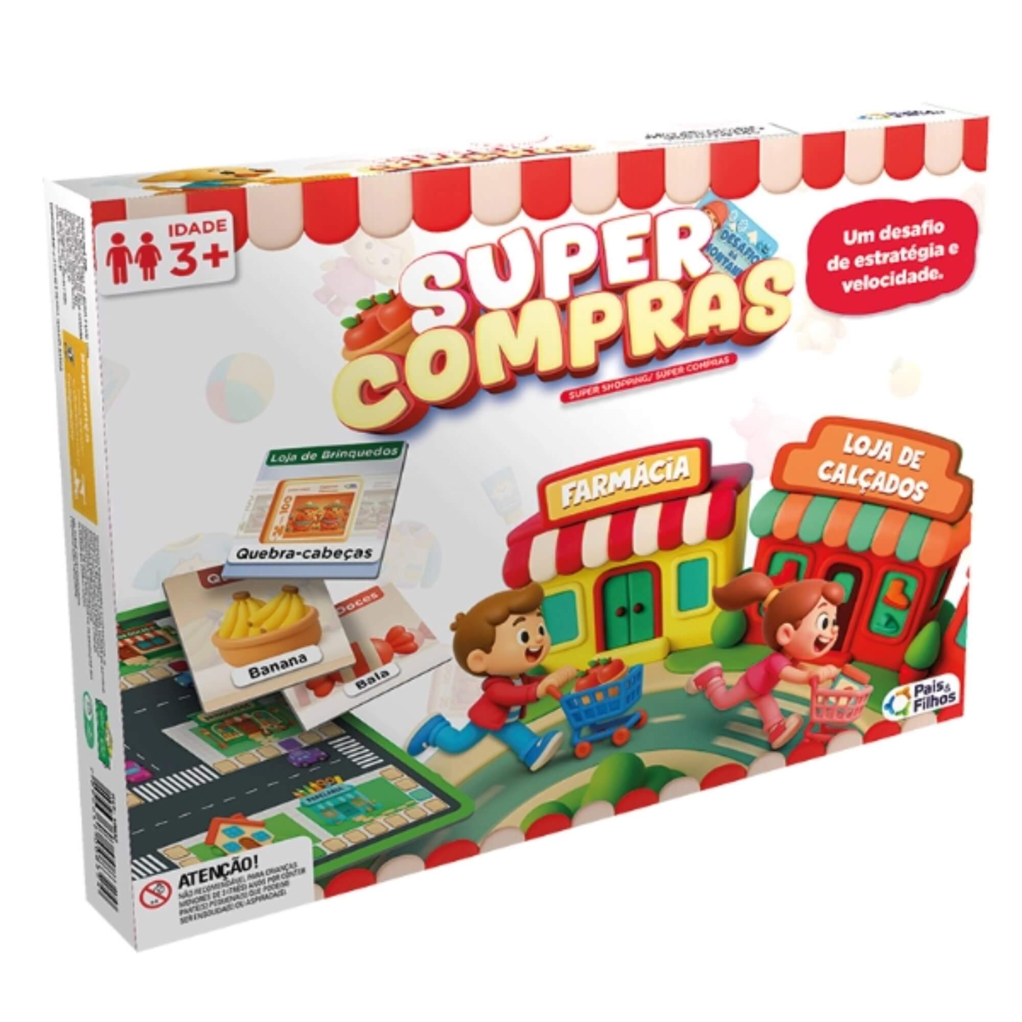 Jogo de Tabuleiro Super Compras Pais e Filhos - 793823-1