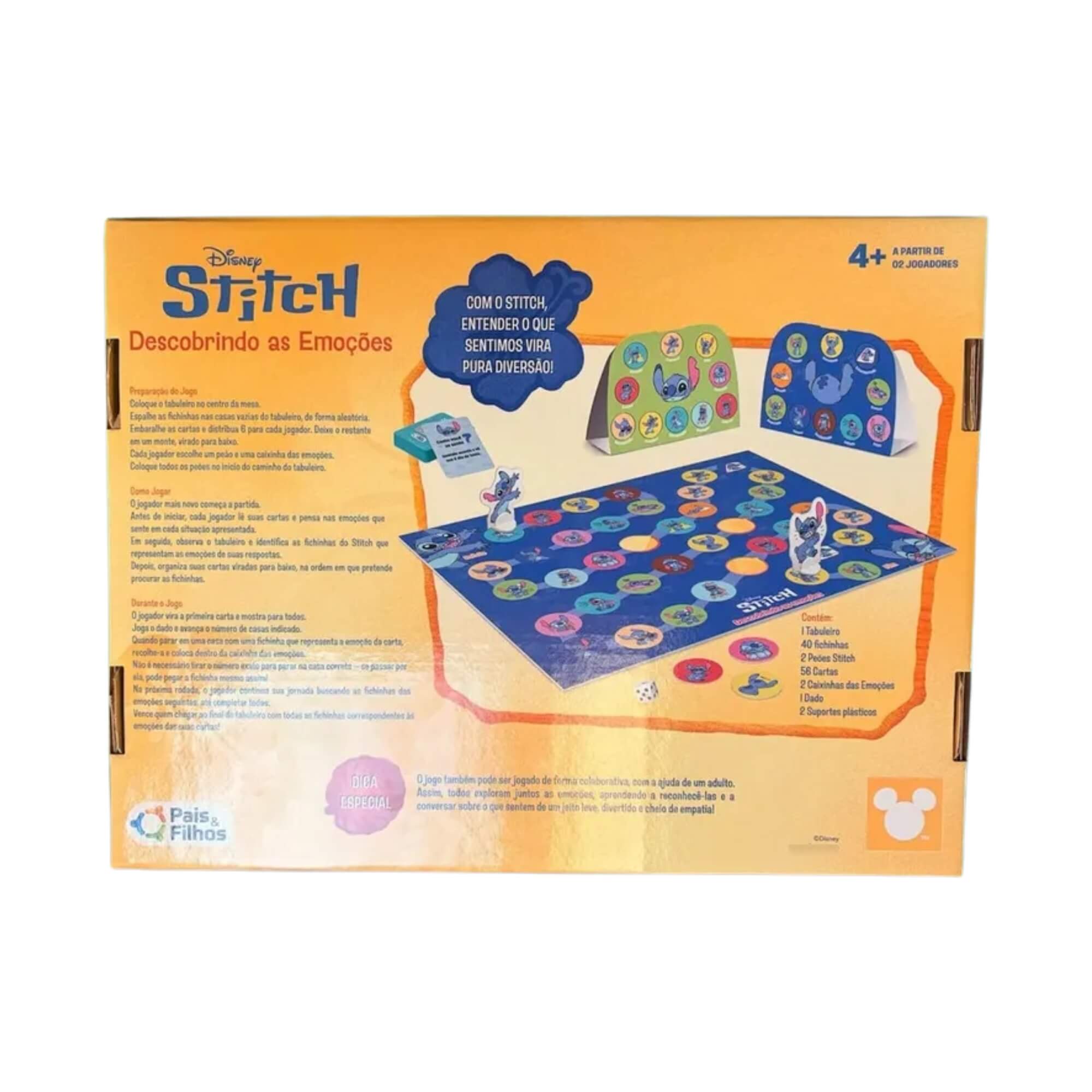 Jogo de Tabuleiro Descobrindo Emoções Stitch Pais e Filhos - 793826-1