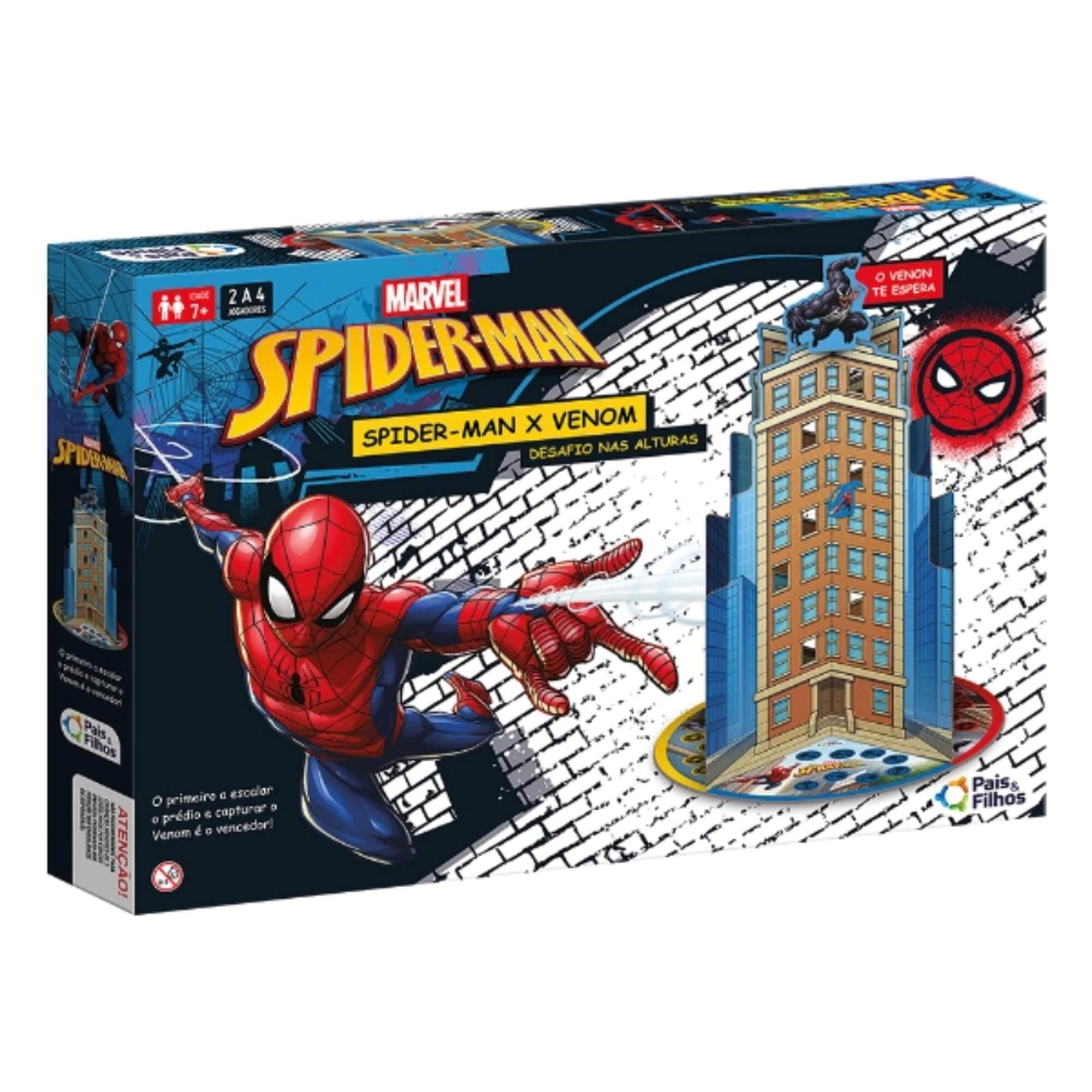 Jogo de Tabuleiro Spider-Man X Venom Desafio nas Alturas Pais e Filhos - 793827-1