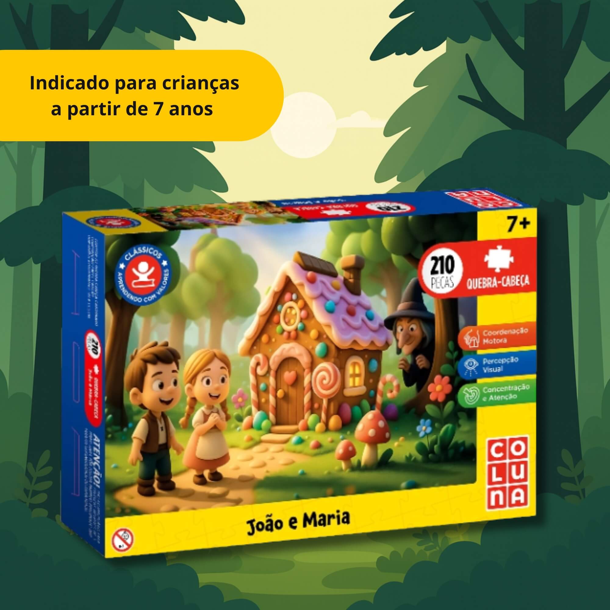 Quebra-Cabeça João e Maria 210 peças Pais e Filhos - 793985-1